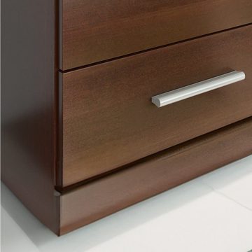 Lomadox Stauraumschrank IMPERIA-129 Wohnzimmer schmal 50 cm Nussbaum Schrank Stauraumschrank Esszimmer