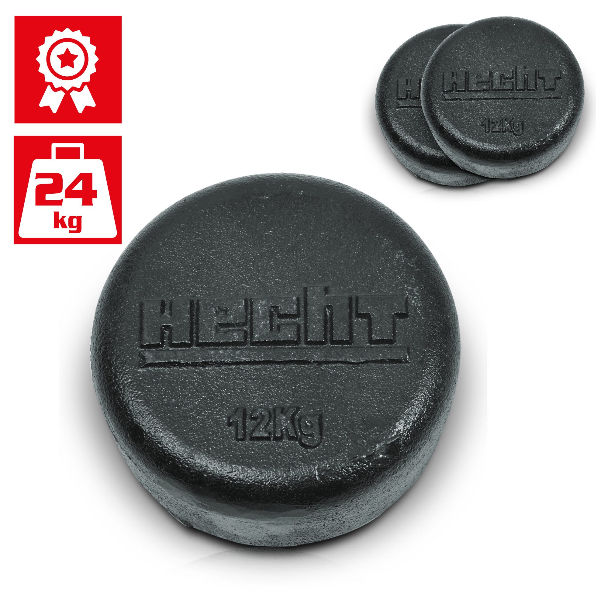 Hecht Beschwerungsgewicht 007101 Radgewichte 2er-Set 24 kg, HECHT 7100, (Set, 2-tlg., 2er-Set), Ballastgewicht für mehr Traktion