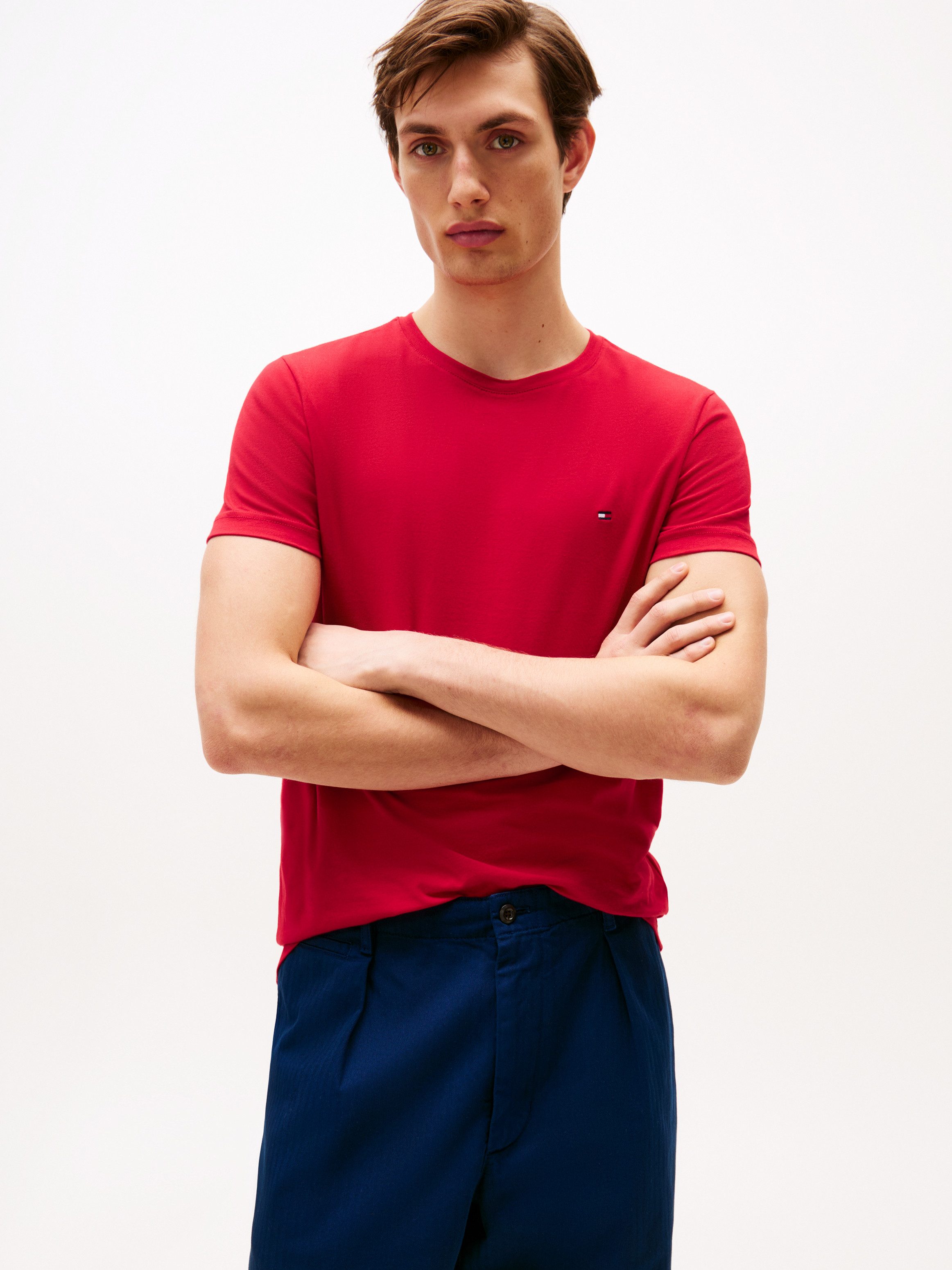 Tommy Hilfiger T-Shirt STRETCH SLIM FIT TEE mit Rundhalsausschnitt günstig online kaufen