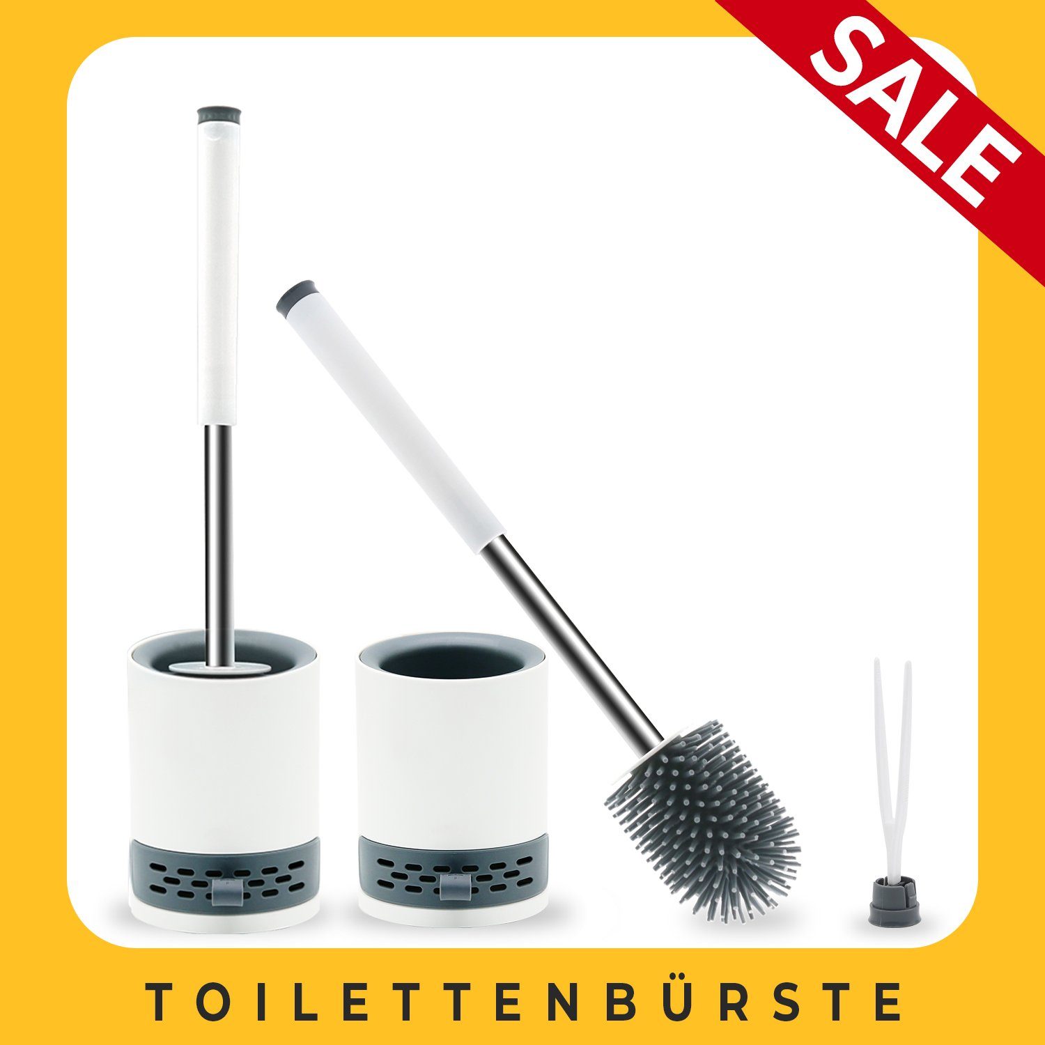 Badezimmer Silikon Toilettenbürste mit Toilettenbürste 36,5 × 9,8 ×4,3 cm 