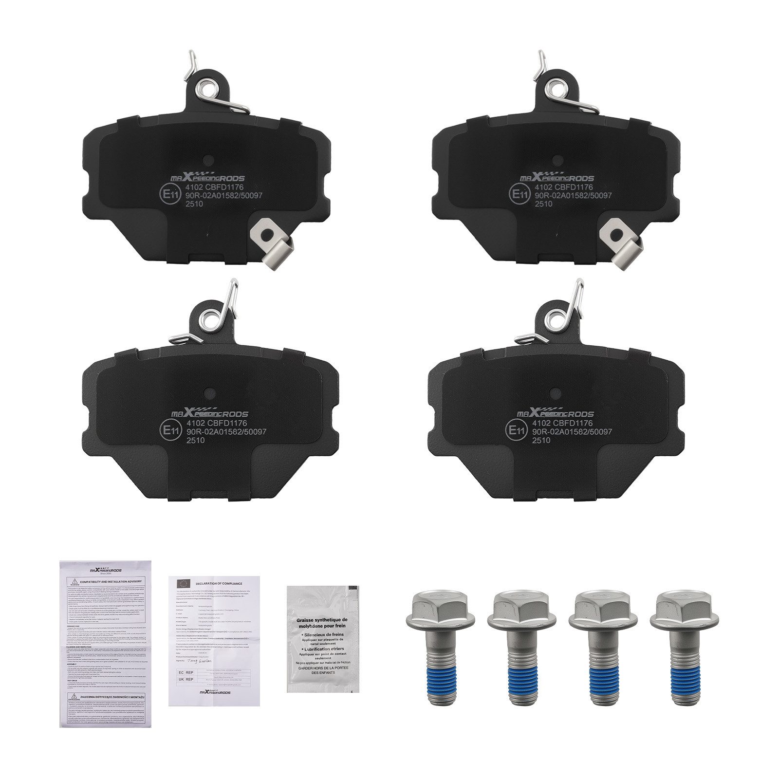 maXpeedingrods Bremsbelag, Bremsbeläge for Smart Cabrio 450 0.6 0.7 0.8 CDI 2000-2004 4514210110