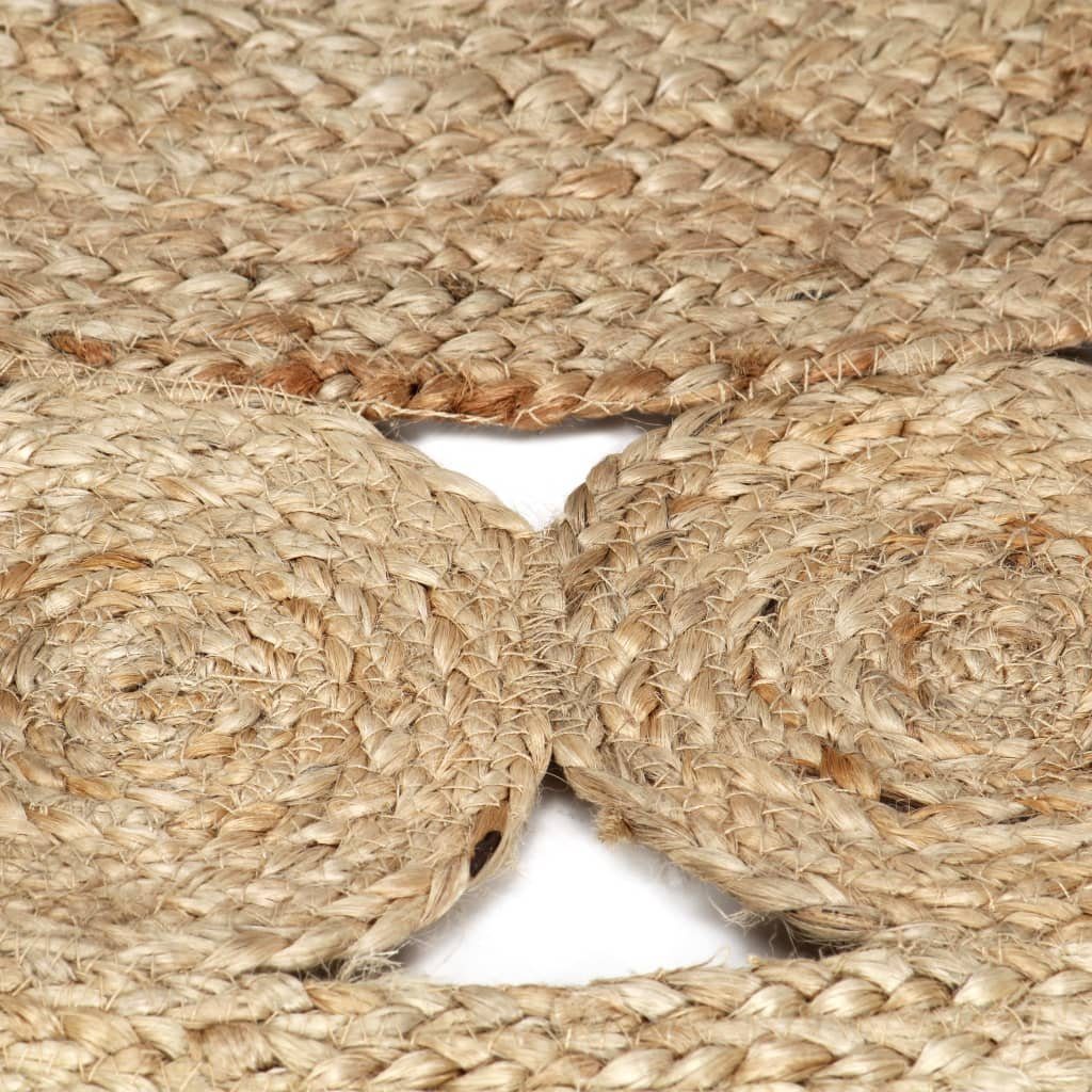 Teppich vidaXL Teppich Handgefertigt Geflochten Jute Wohnzimmer Kurzflor vidaXL 90/120/150cm