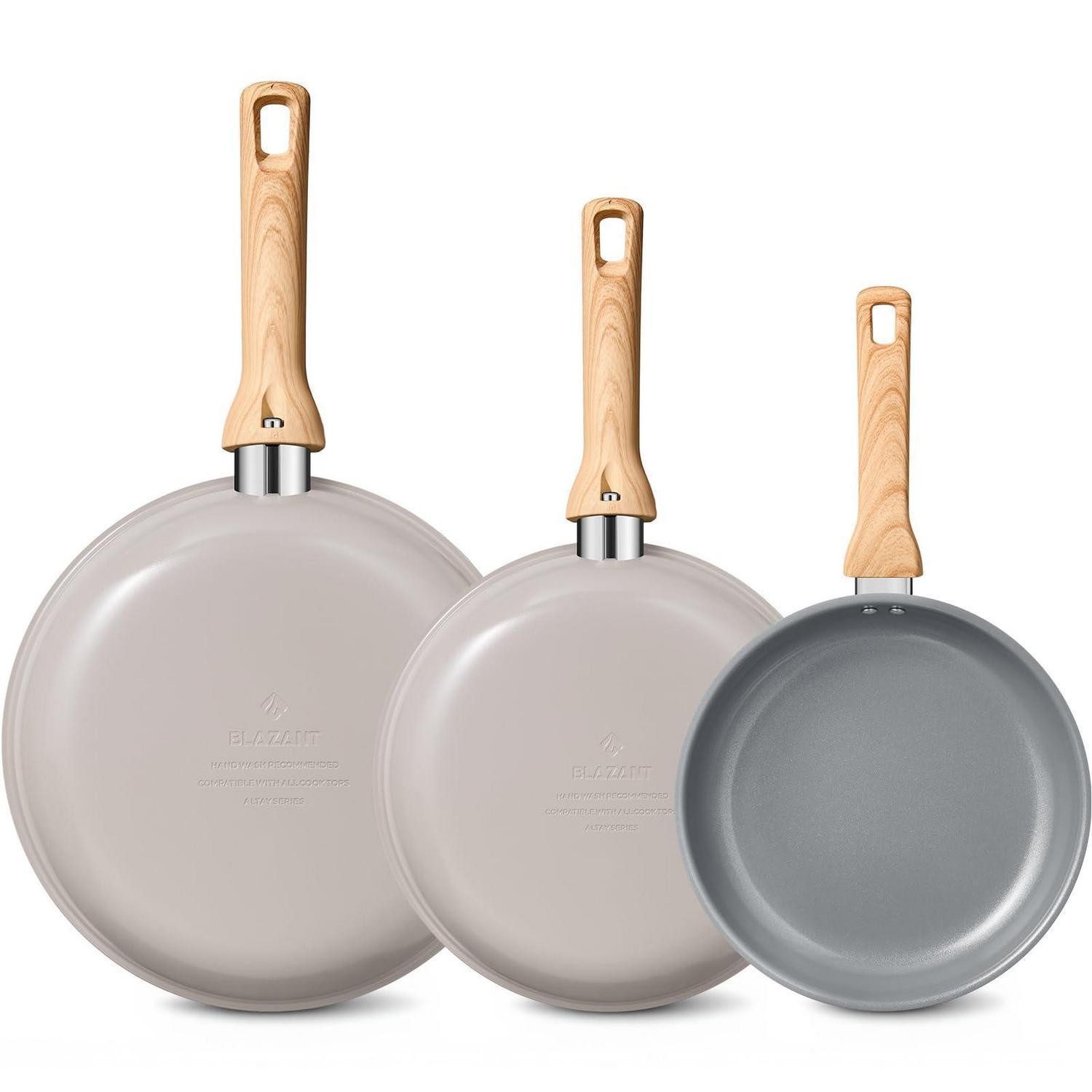LuxusKollektion Pfannen-Set Keramik-Pfannenset Induktion 3-tlg. Antihaft