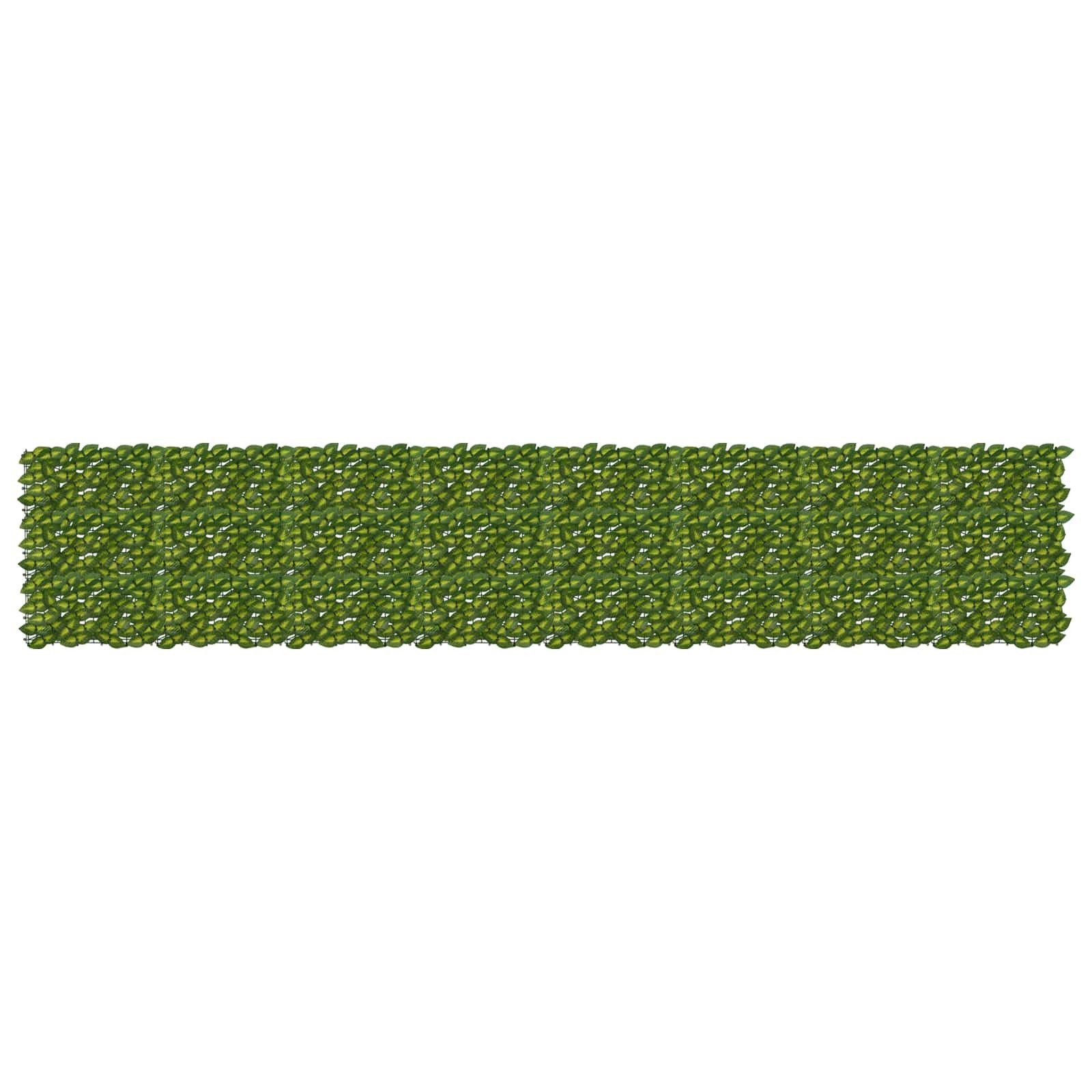 vidaXL Balkonsichtschutz Balkonsichtschutz mit Blättern Grün und Gelb 400 x 75 cm (1-St)