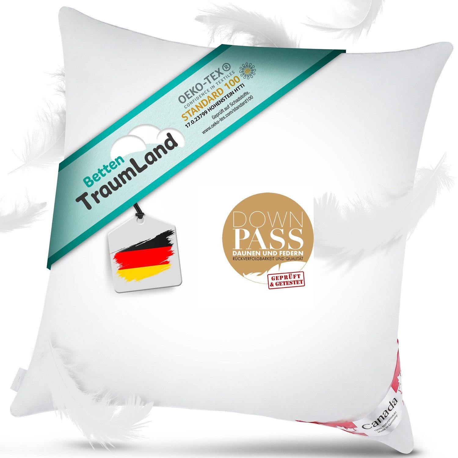 Daunenkissen Canada Dreams Fachgeschäftsqualität Flachkissen