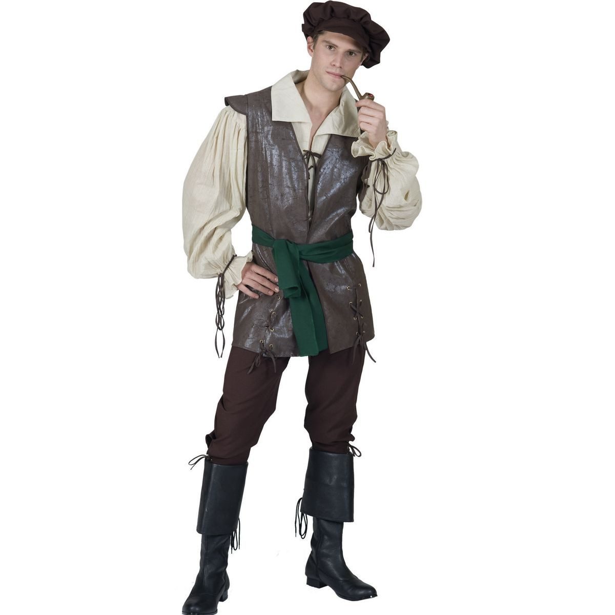 Funny Fashion Kostüm Mittelalter Bauer für Herren Fasching Karneval Halloween