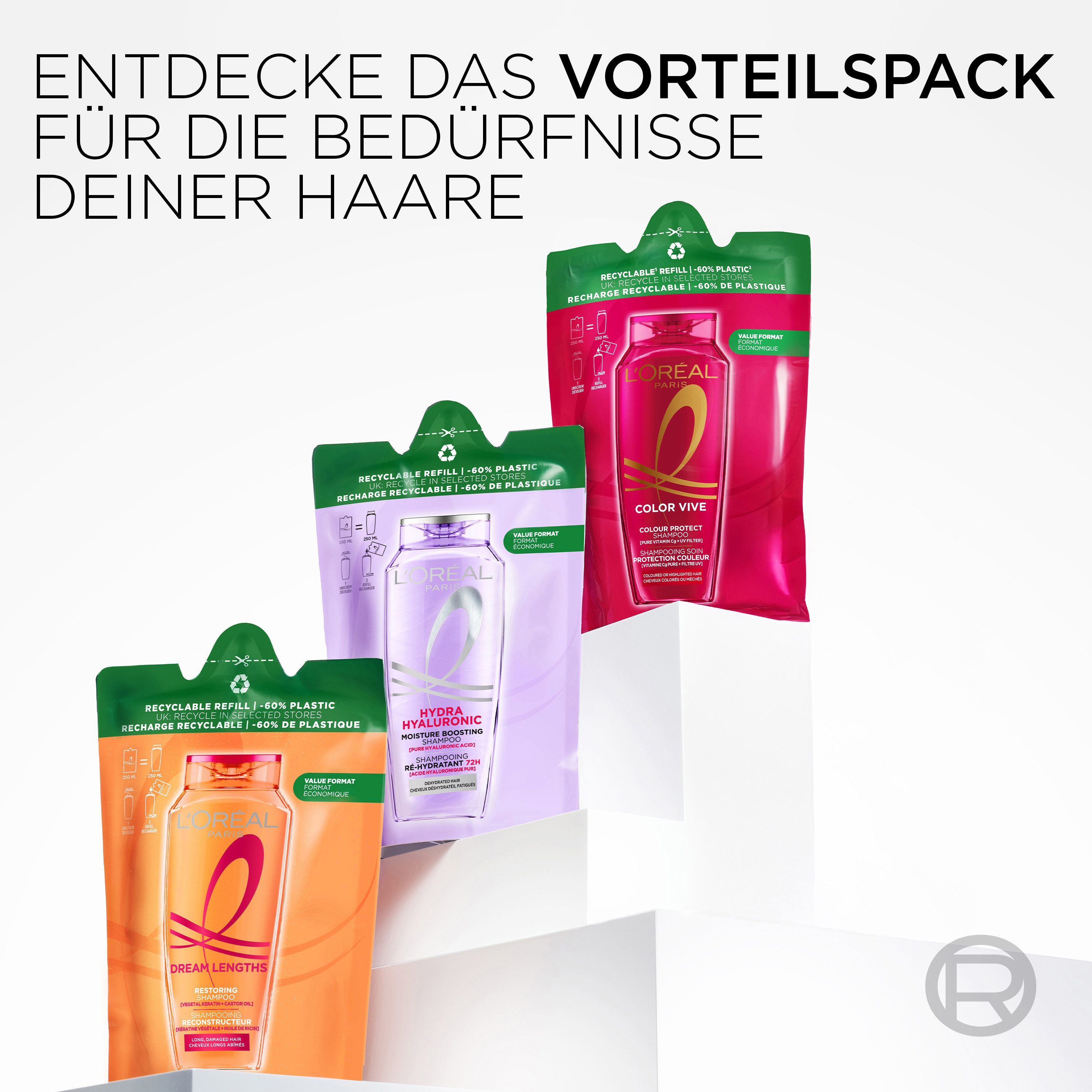 L'ORÉAL PARIS Haarshampoo ELVITAL DREAM LENGTH SUPER AUFBAUSHAMPOO NP