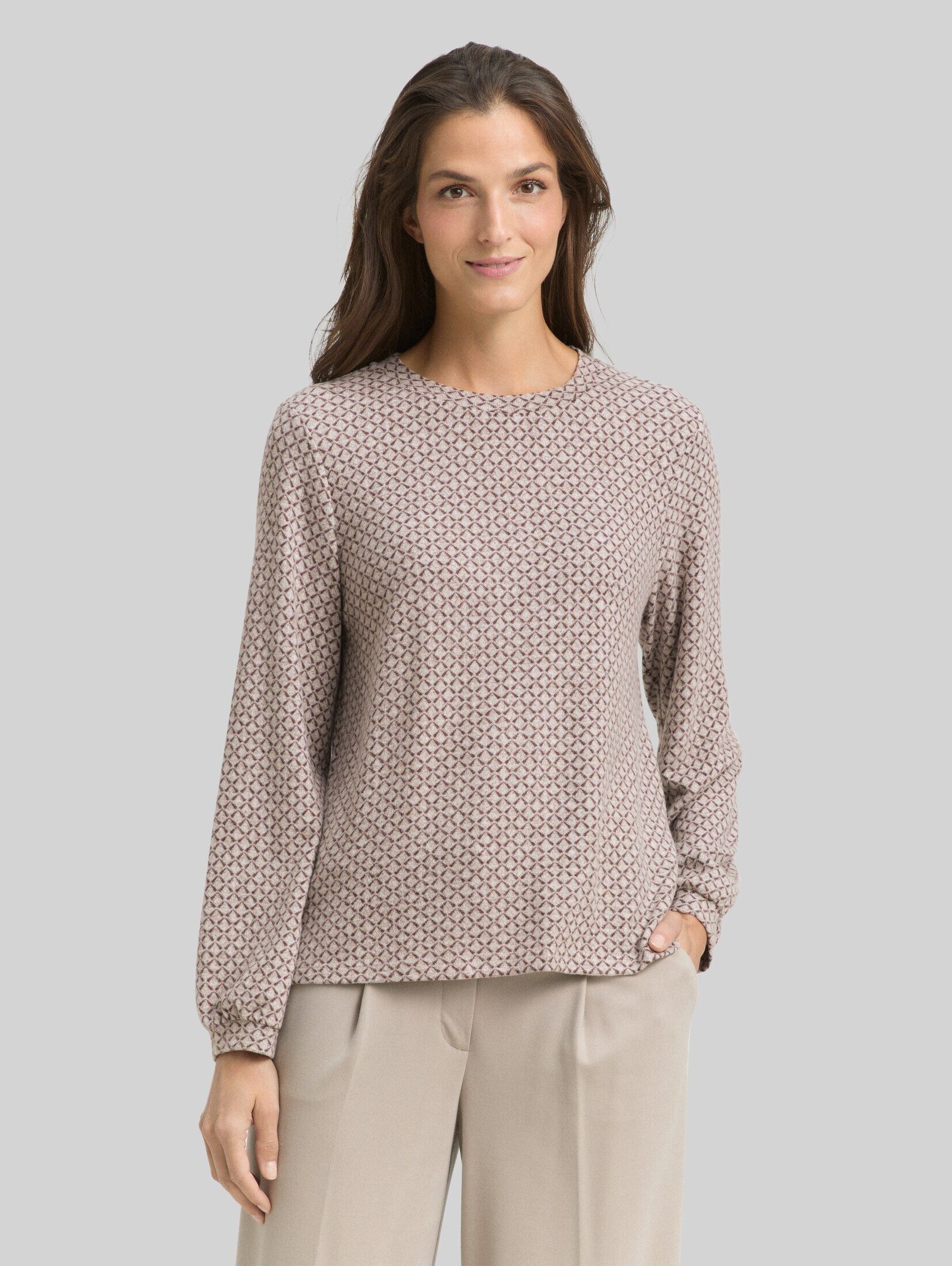 TOM TAILOR Langarmshirt T-Shirt Langarmshirt mit Muster