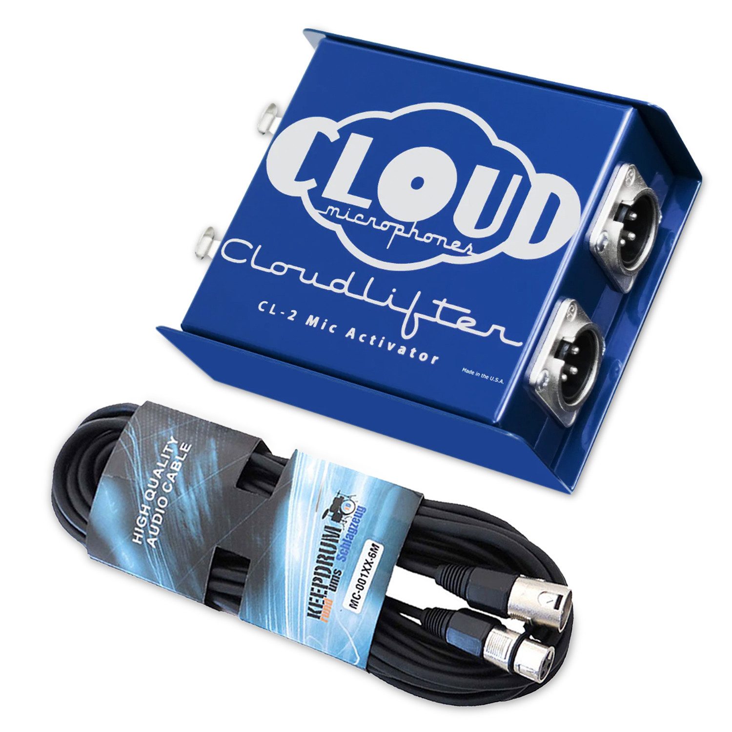 Cloud Microphones Mikrofon Cloud Microphones Pegelverstärker CL-2 Cloudlifter mit Kabel (Pegelverstärker, 1-tlg), Vorteils-Set mit XLR-Kabel