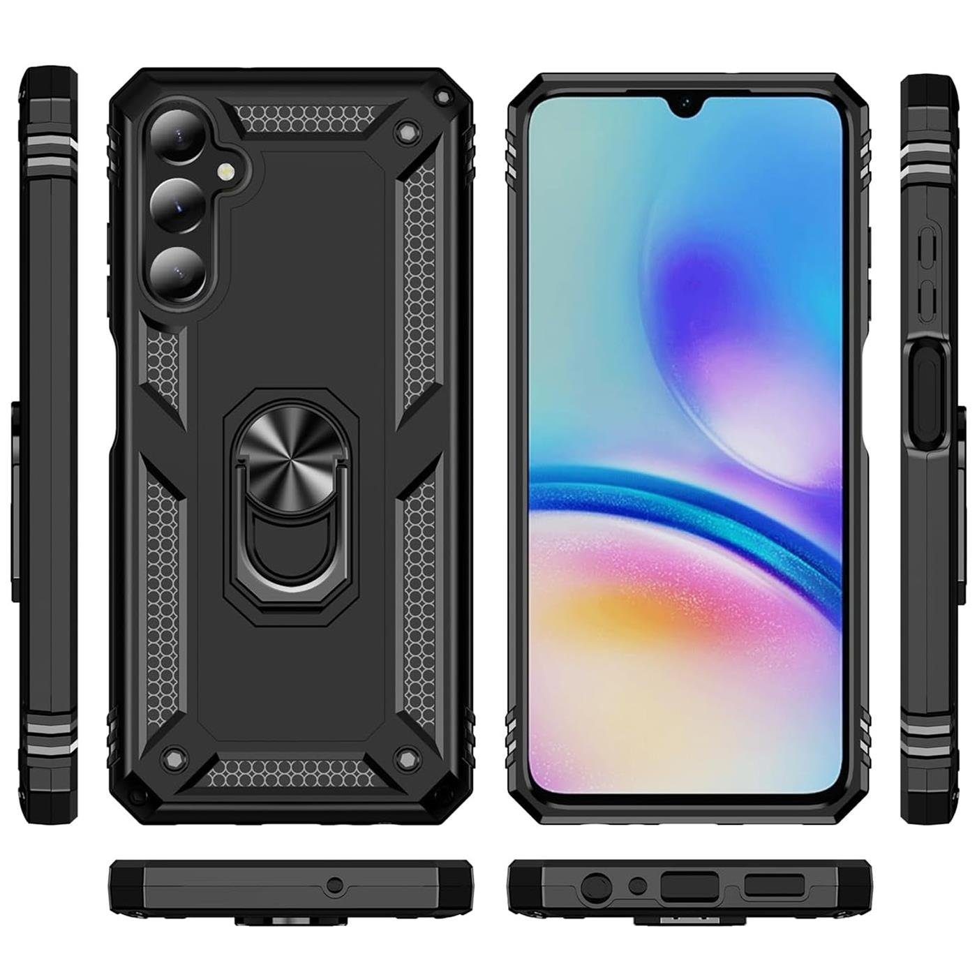 CoolGadget Handyhülle Armor Shield Case für Samsung Galaxy A05s 6,1 Zoll, Outdoor Cover mit Magnet Ringhalterung Handy Hülle für Samsung A05s – Bild 2 von 5