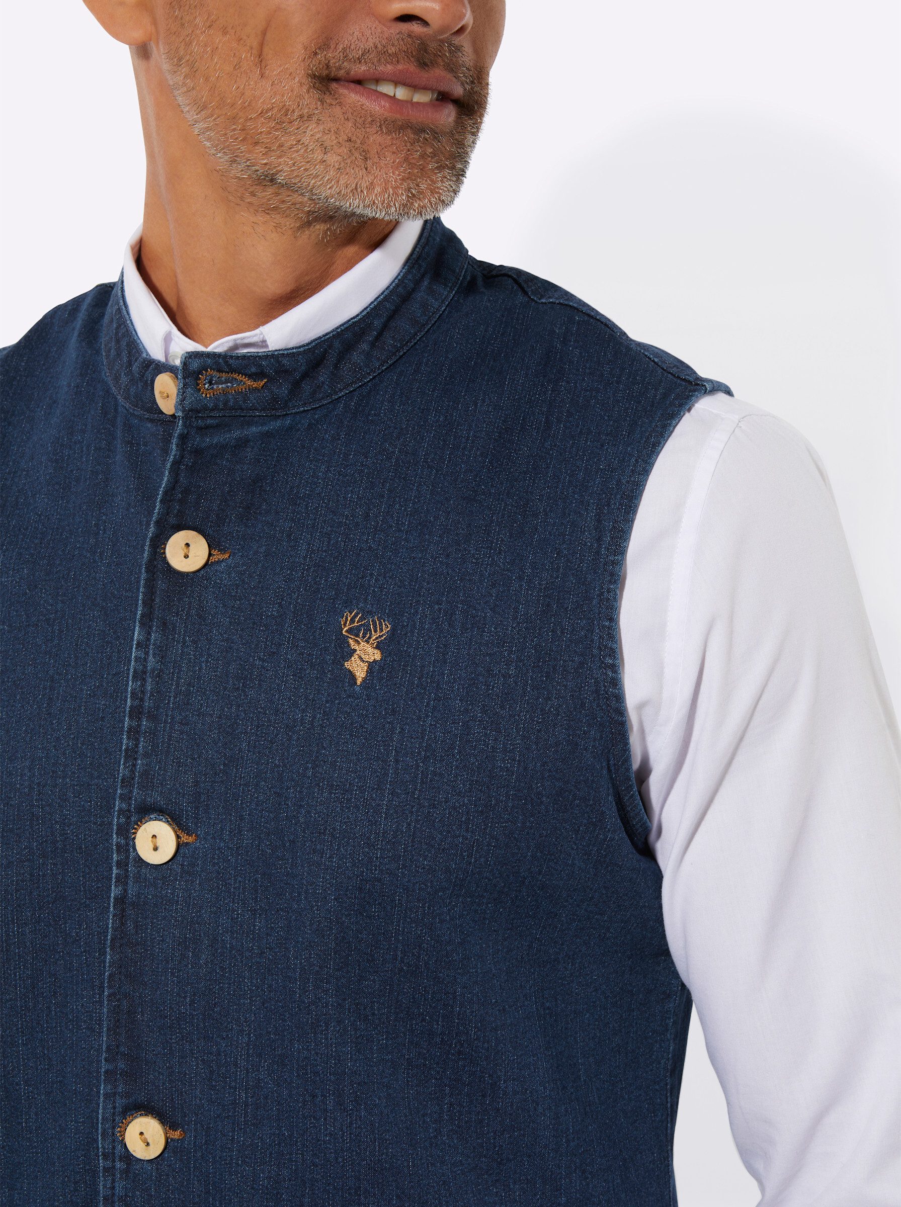 Sieh an! Jerseyweste Jeans-Weste