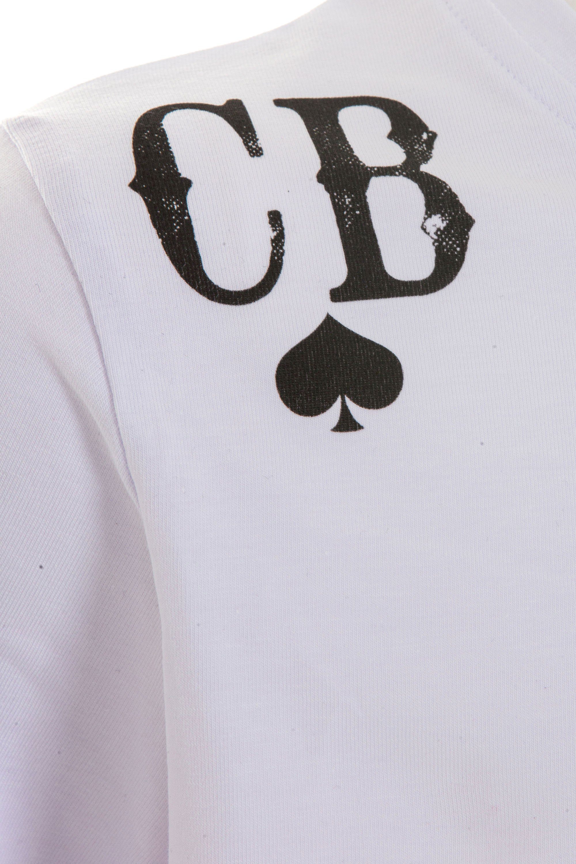 Cipo & Baxx weiß-schwarz T-Shirt mit Print coolem