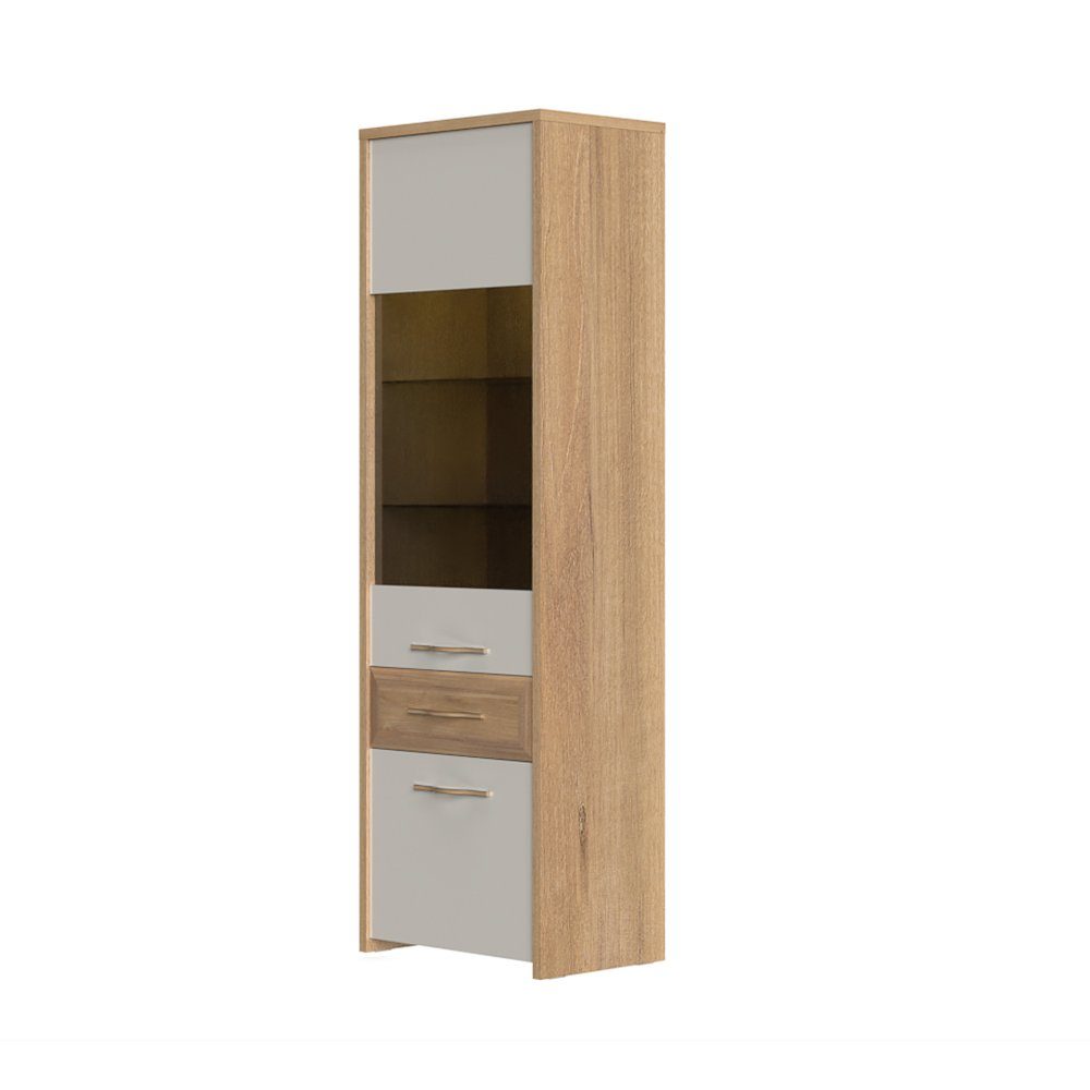 Home affaire Vitrine Gala (H/B/T): 194/61/41cm) UV lackiert, kratzfest, hochglänzend, mit Beleuchtung