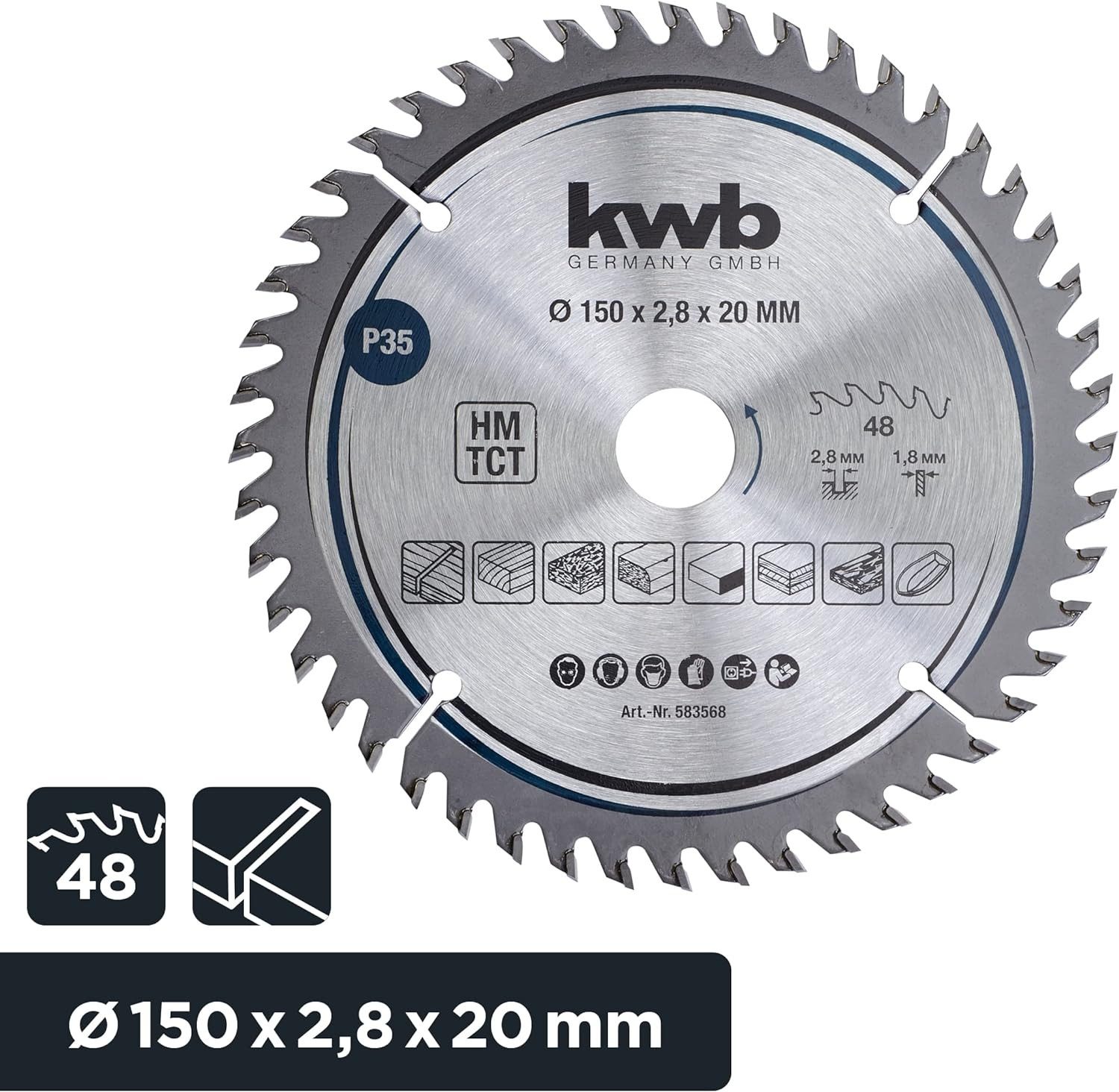 kwb Kreissägeblatt, Kreissägeblatt 150 x 20 günstig online kaufen