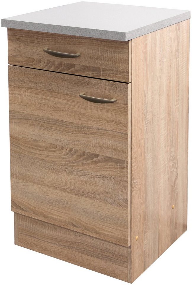 Flex-Well Unterschrank Bergen (B x H x T) 50 x 85 x 50 cm, Küchenschrank,  Mehrzweckmöbel im trendigen Holz-Dekor