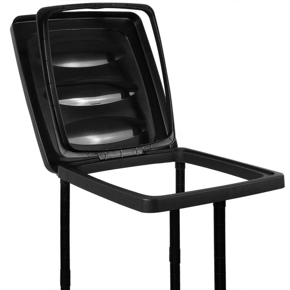 Deuba Mülleimer, 60 Liter 3fach höhenverstellbar Müllsackhalter Müllbeutelhalter