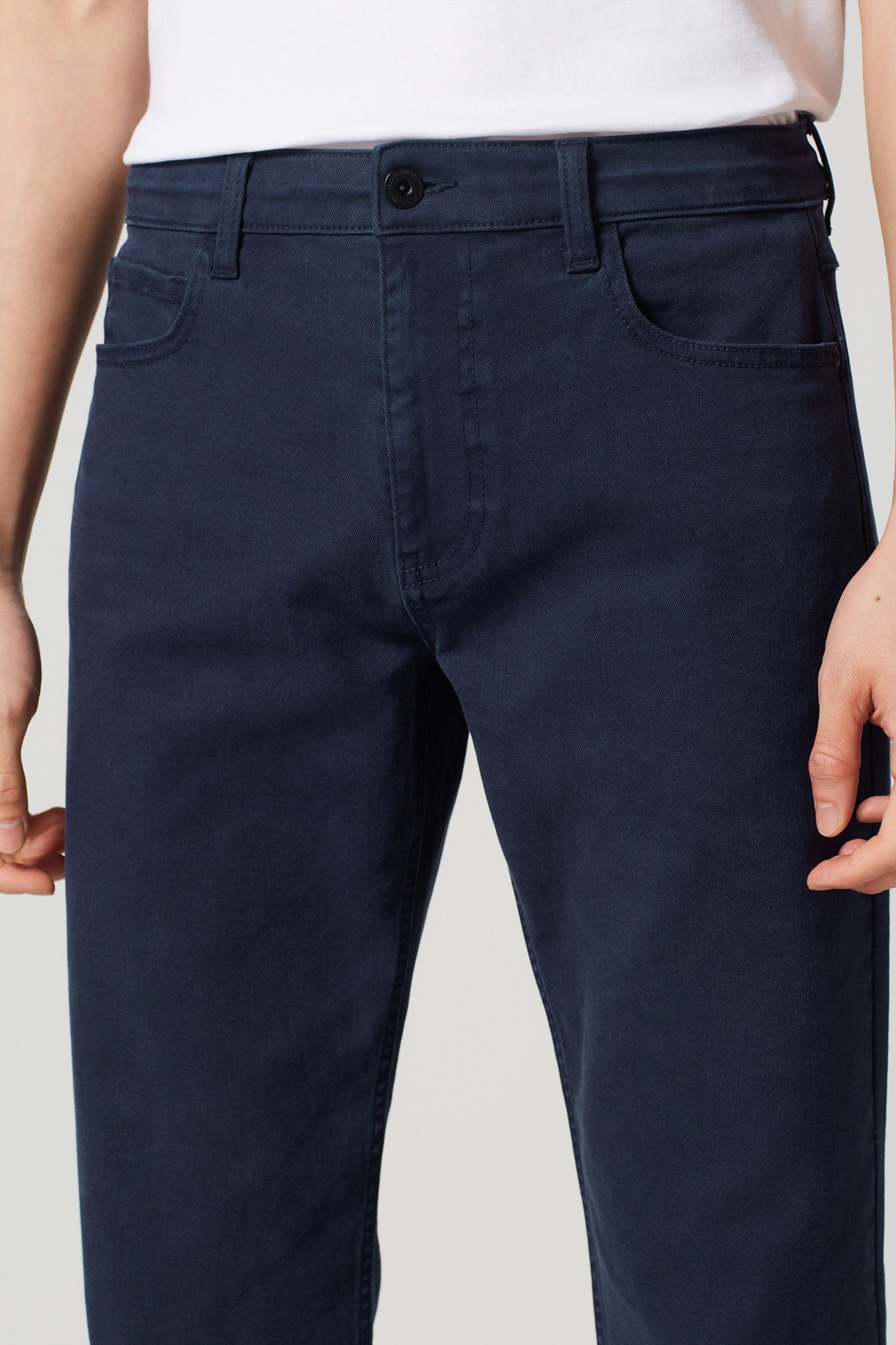 Fit (1-tlg) Gefärbte Navy Stretch-Jeans Straight Straight-Jeans Next