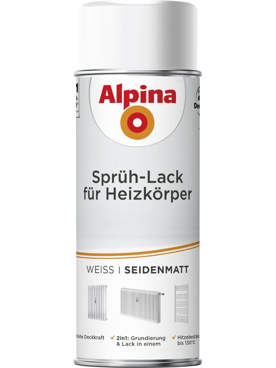 Heizkörperlack Alpina Sprühlack für Heizkörper 400 ml weiß