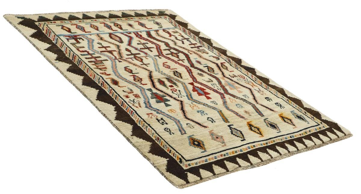 rechteckig, Höhe: Orientteppich Nain Trading, 124x166 Shiraz Orientteppich / Handgeknüpfter 10 mm Perserteppich,