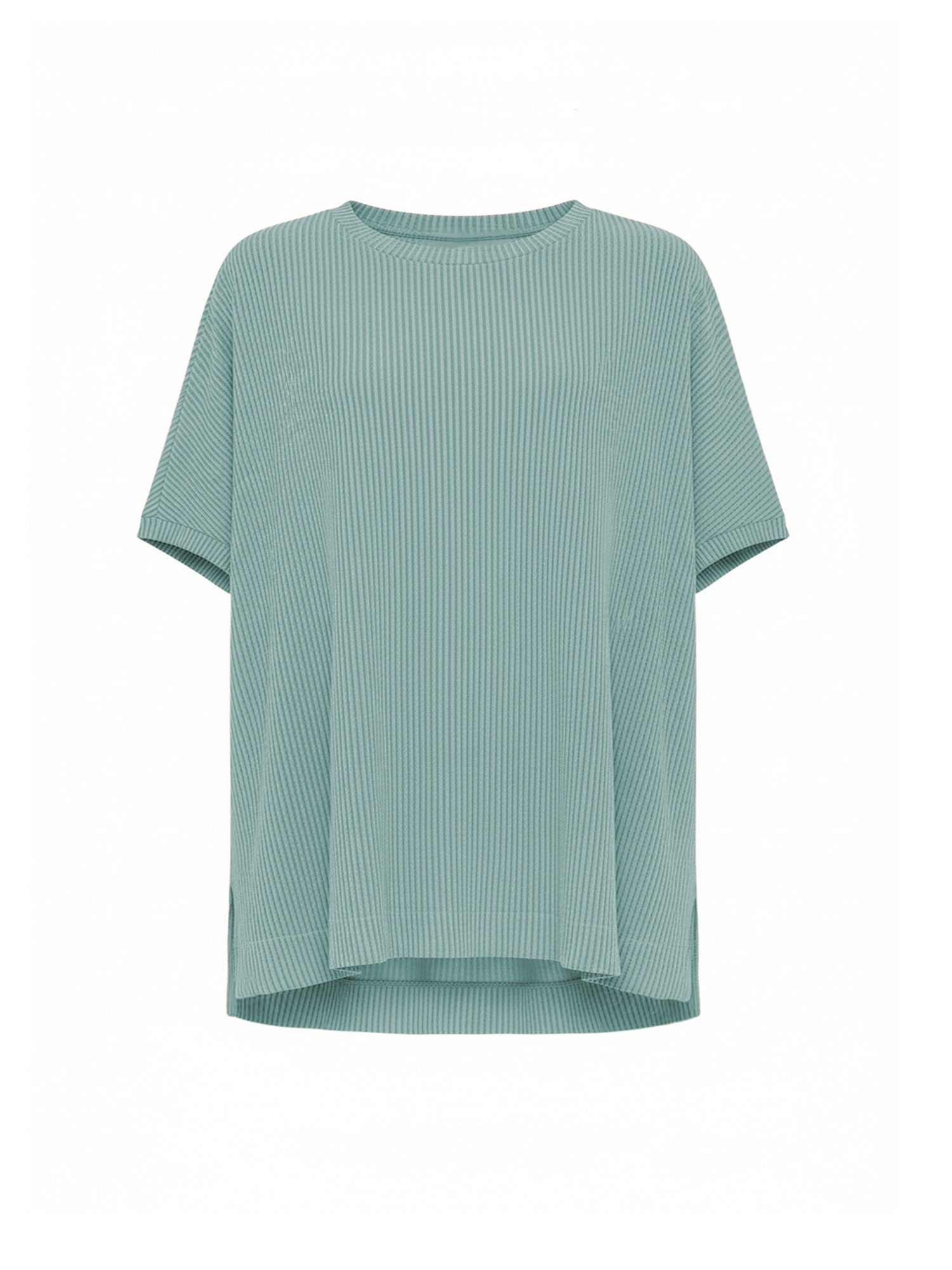 T-Shirt Damen Oversized Fledermausärmel Top Gerippt Loose