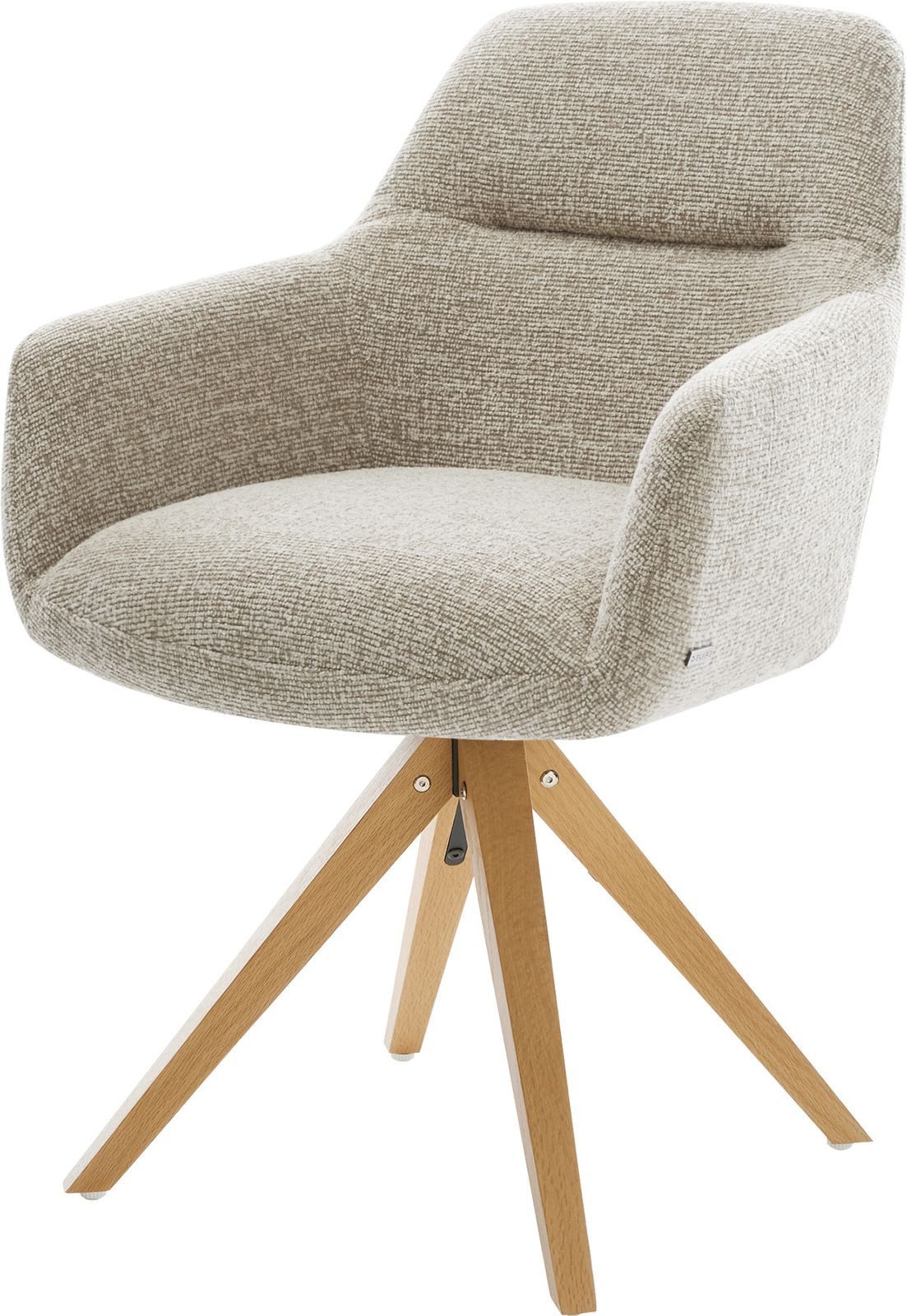 DELIFE Polsterstuhl Pejo-Flex, Holzgestell kantig Natur günstig online kaufen