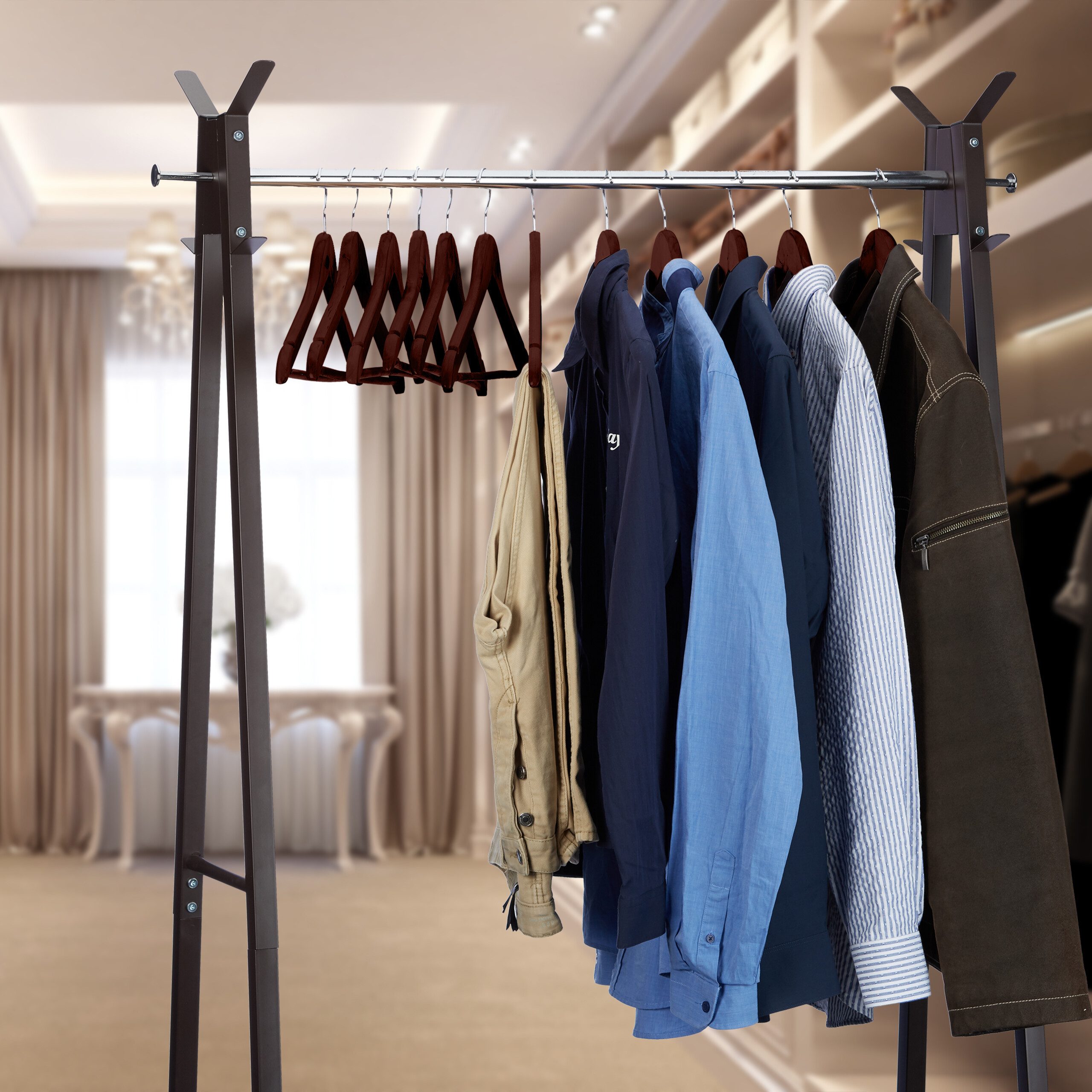 relaxdays Kleiderbügel Holz Kleiderbügel im 40er günstig online kaufen