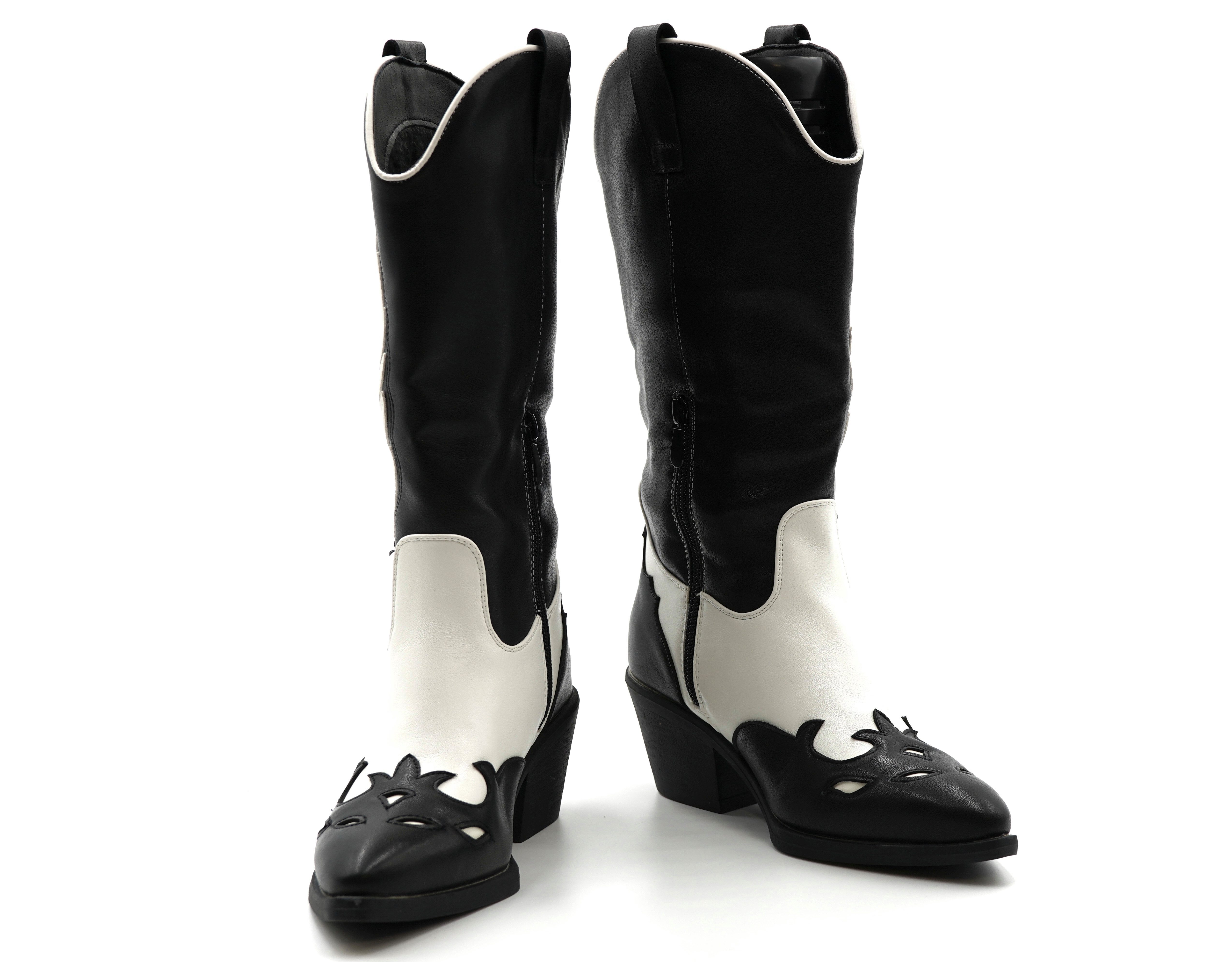 Sonderpostendiscount Damen Cowboy Stiefel Schwarz mit günstig online kaufen