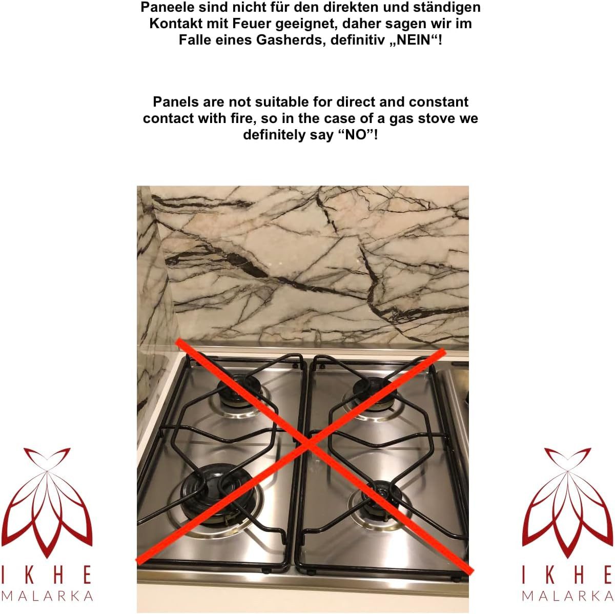 IKHEMalarka 3D Wandpaneel SPC Fliesen Imitat Wandverkleidung Platten Bad Küche, BxL: 60,00x60,00 cm, 0,36 qm, (0,36 m², 60x60cm - 1 Stück) Betonoptik Marmor Steinoptik