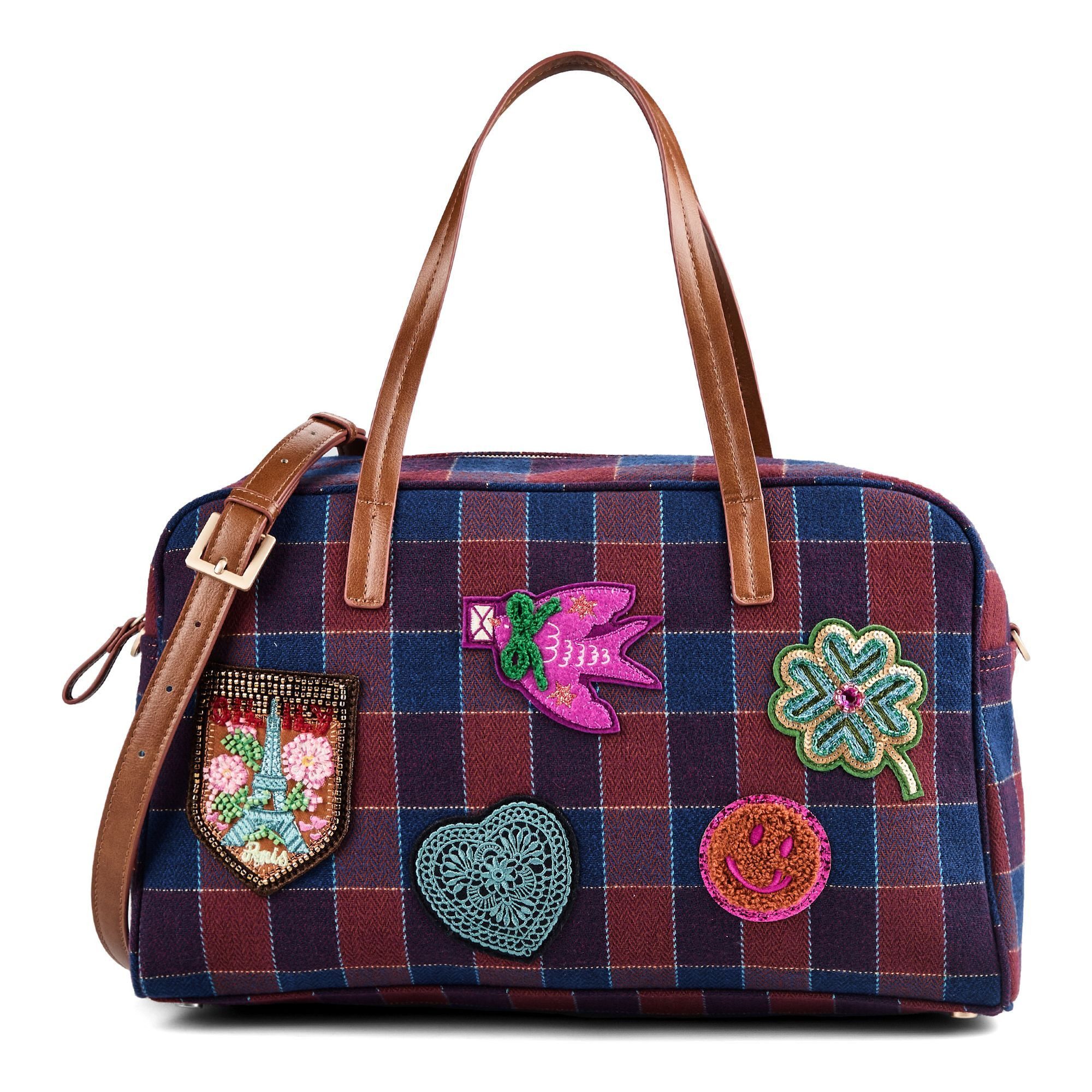 Oilily Schultertasche Carreaux, Polyester