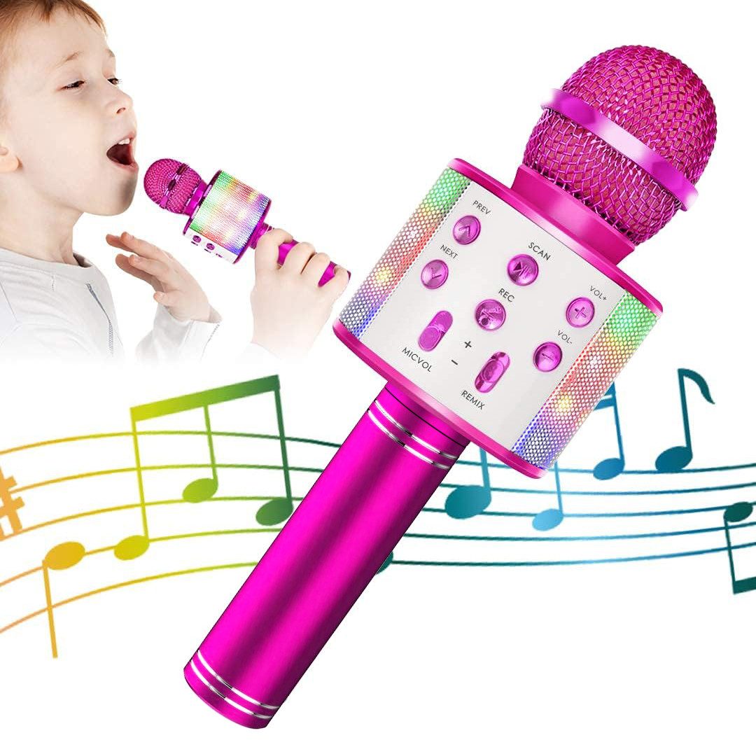 Mikrofon Bluetooth-Mikrofon Karaoke Kinder Wireless Mikrofon USB-Ladung