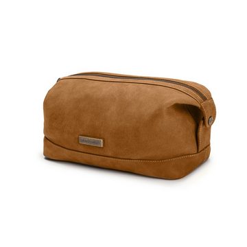 DRAKENSBERG Reisetasche Weekender »David« & Kulturbeutel »Ruby« Cognac, Bundle, aus Premium Leder für Damen und Herren