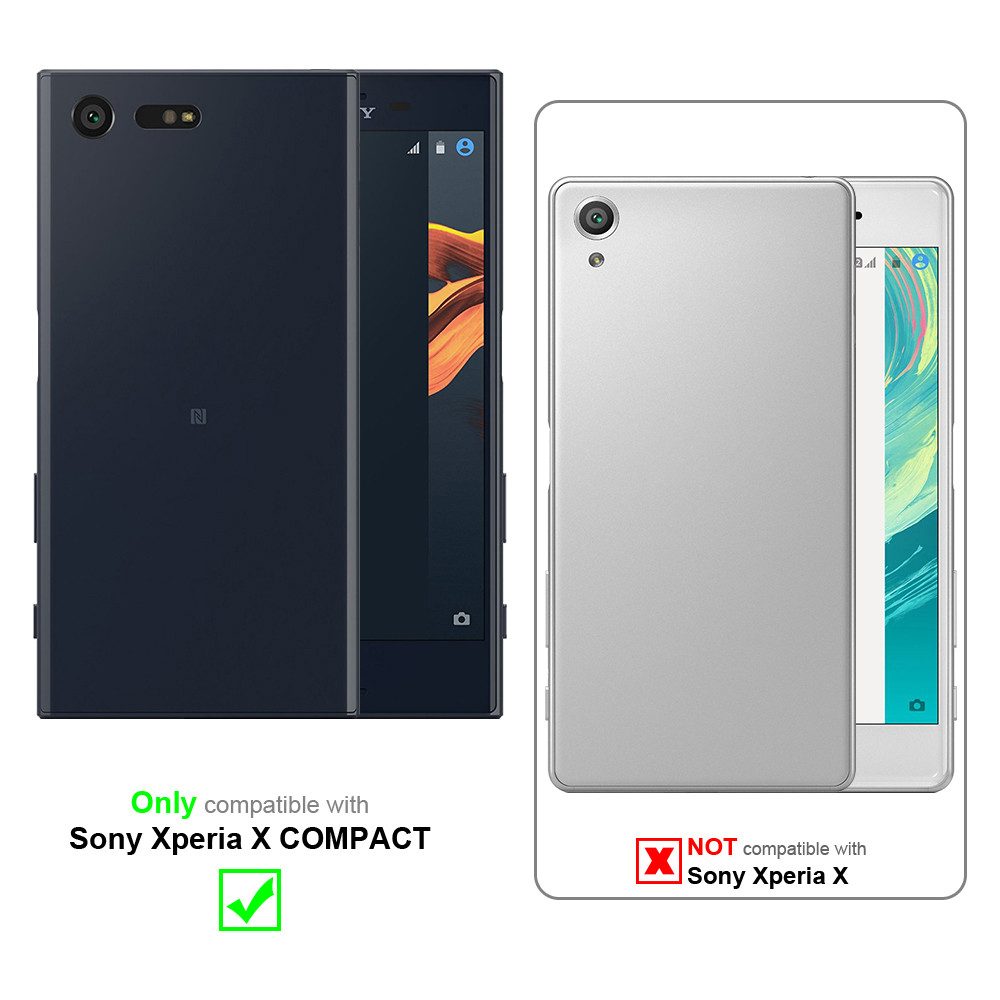Cadorabo Handyhülle für Sony Xperia X COMPACT Hülle Sony Xperia X COMPACT, Hülle Schutzhülle mit Standfunktion, Magnetverschluss und Kartenfach