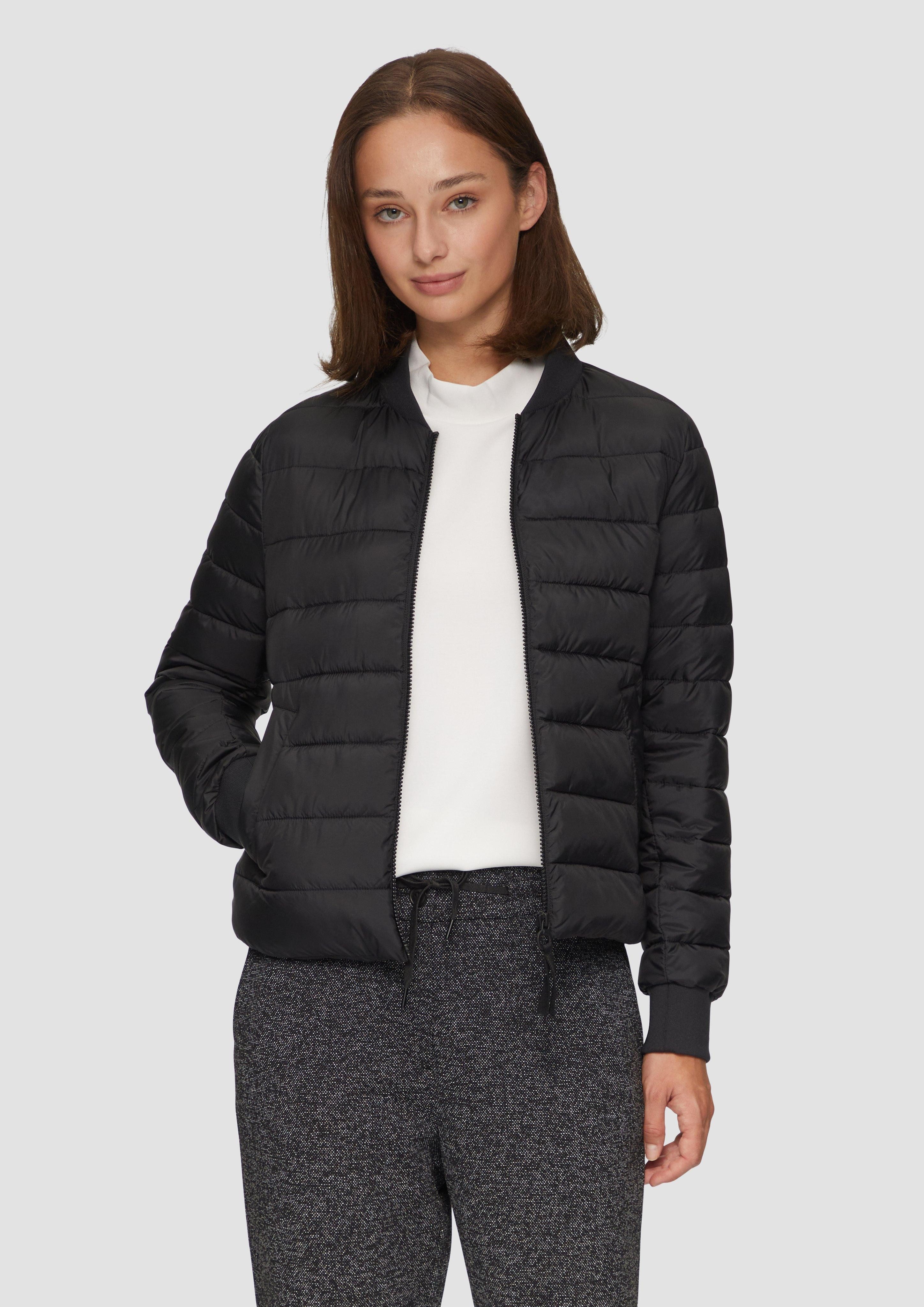 Funktionsjacke Kurze Steppjacke mit Rippbündchen
