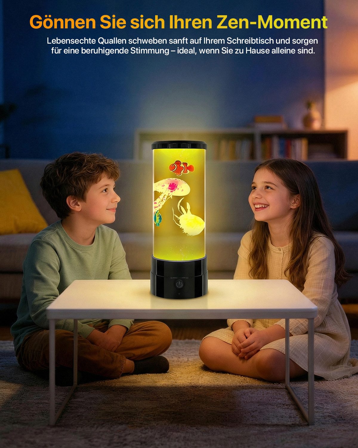 ANYSUN LED Nachtlicht Kinder Quallen Lampe mit 17 Farben & Fernbedienung, 4 Lichtmodi Jellyfish Lamp LED Quallen Aquarium Lampe Dekolicht