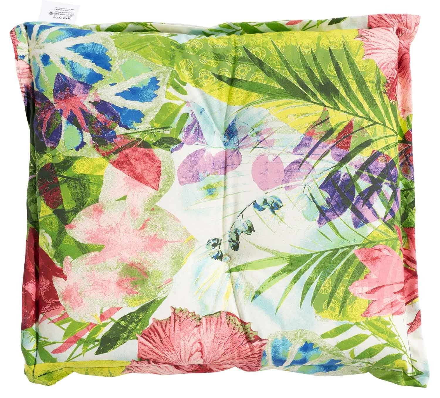 GO-DE Hockerauflage FRUTTANA, B 50 x L 50 cm, Mehrfarbig, Sitzauflage für Hocker