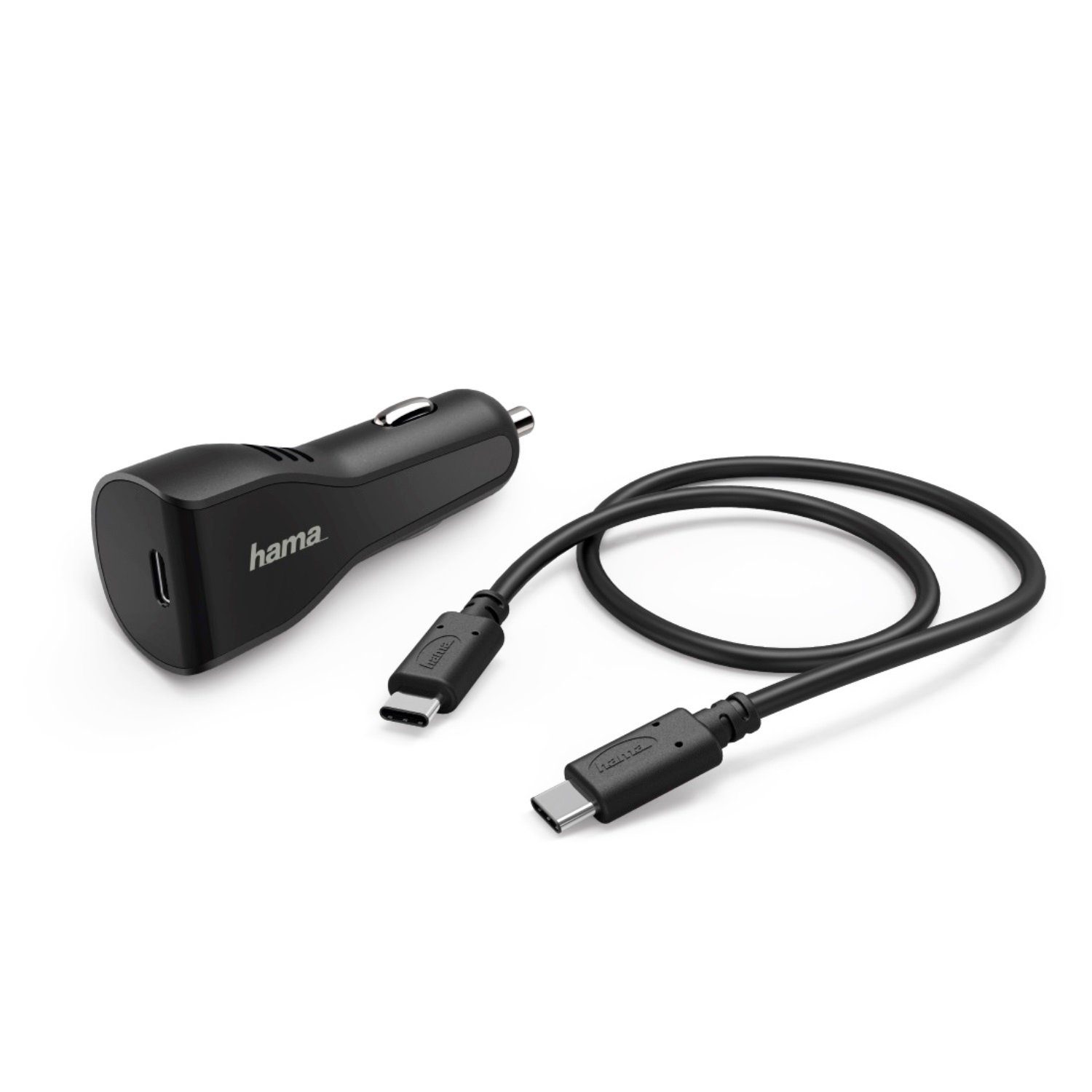 Hama Kfz-Ladegerät USB Type-C-Port PD 3A 27W Smartphone-Ladegerät (Schnellladung, 3A mit 27 Watt, für Smartphone Handy Tablet PC etc)