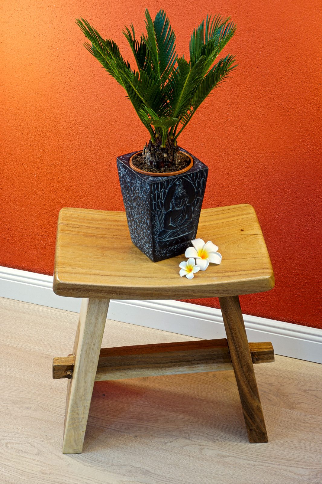 Kinaree Hocker Suar Holz Japan Hocker SUZIE, stabil, Handgefertigt, Massivholz