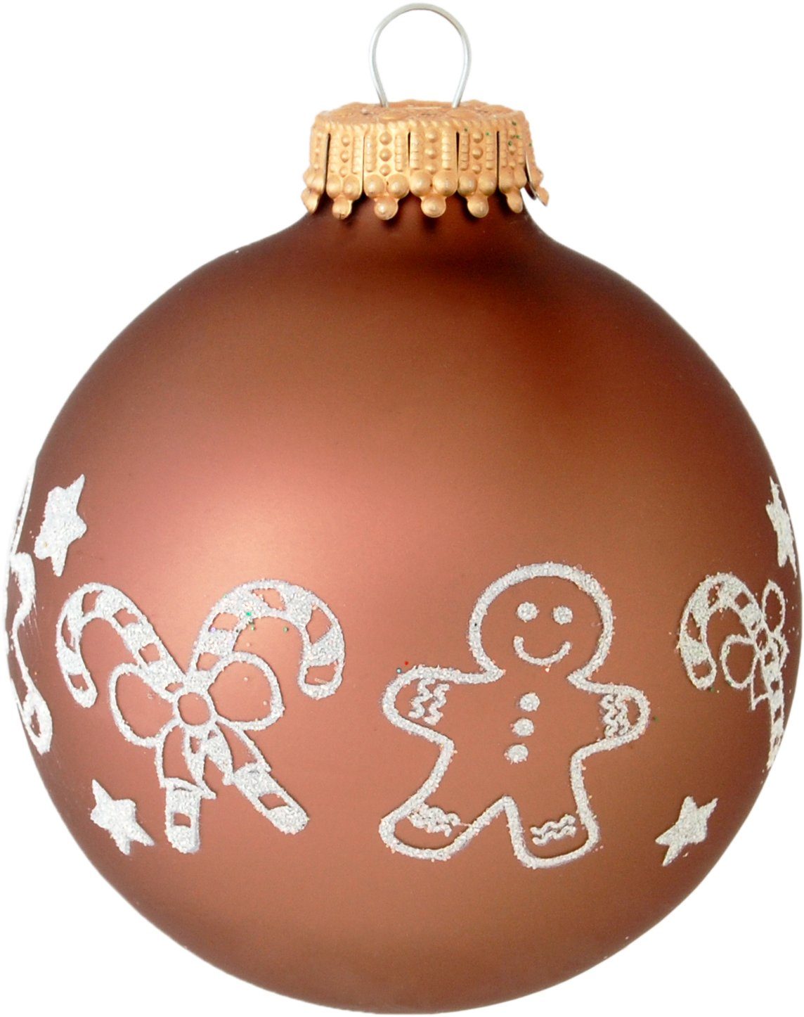 Krebs Glas Lauscha Christbaumschmuck, aus (4 Weihnachtsbaumkugel Christbaumkugeln Glas, CBK00046, mit Weihnachts-Motiv Weihnachtsdeko, Glas St)