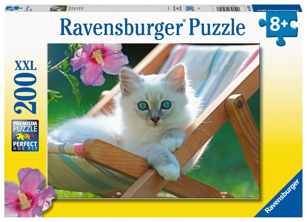 Ravensburger Puzzle Ravensburger Kinderpuzzle - Weißes Kätzchen - 200 Teile  Puzzle für..., Puzzleteile