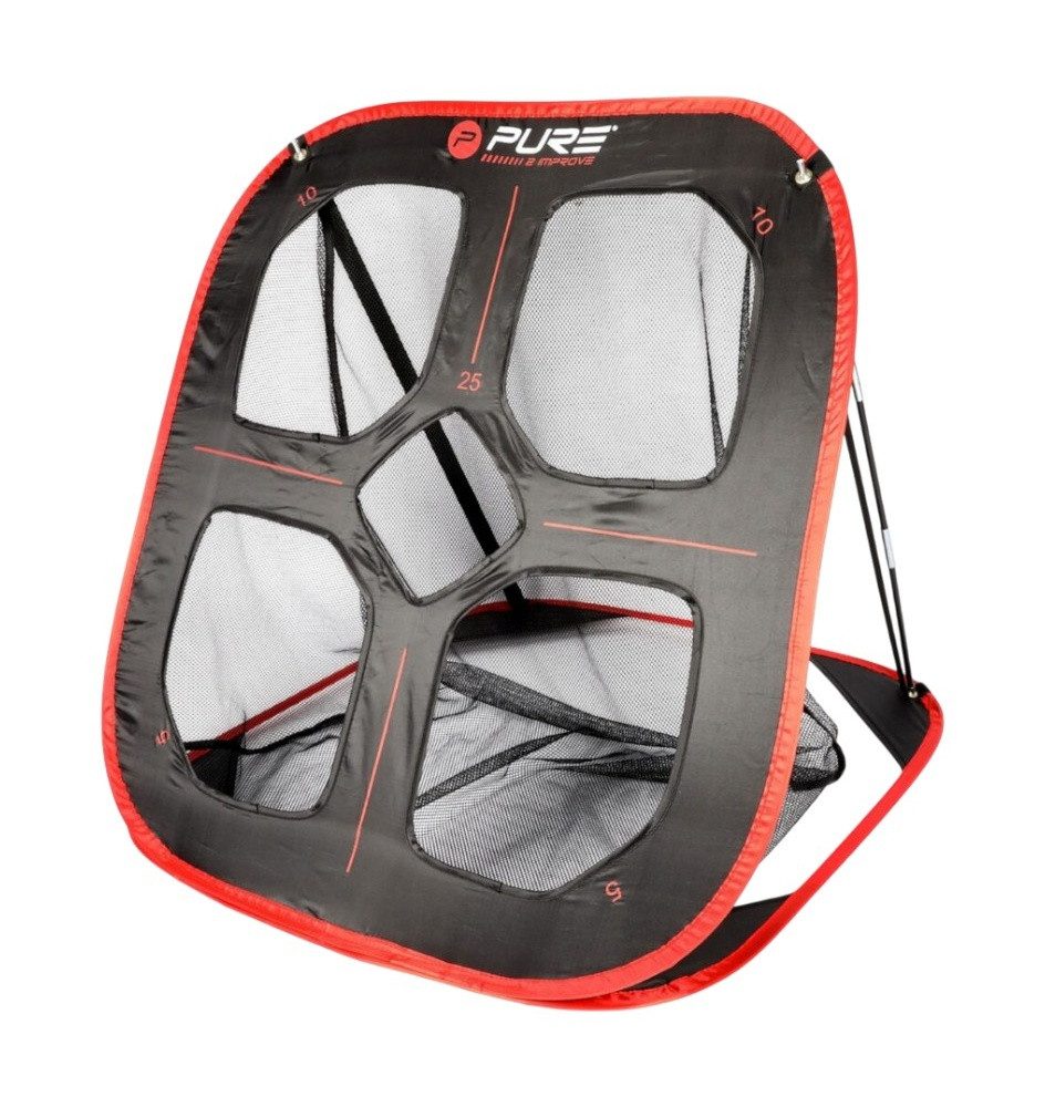 Pure 2 Improve Trainingshilfe Golf Trainings-Rebounder Chipping Net schwarz/rot 88x82x80cm