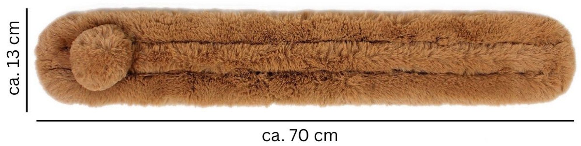 dy_mode Modeschal Damen Kunstfell-Schal mit Bommel flauschiger Winter Krage günstig online kaufen