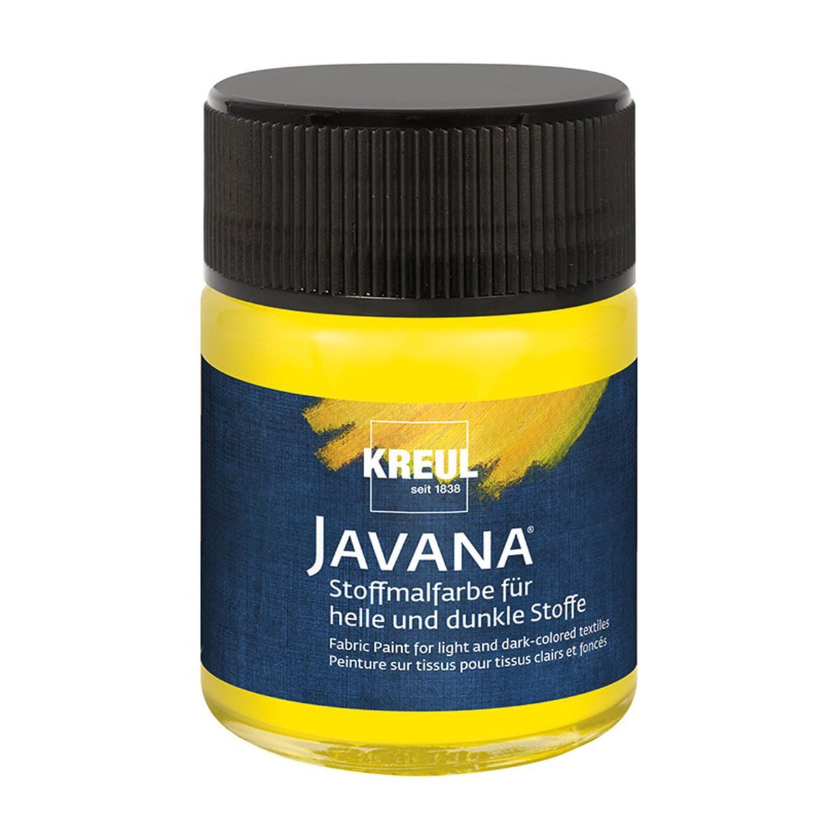 C. KREUL Stoffmalfarbe KREUL Stoffmalfarbe JAVANA gelb 50ml Glas