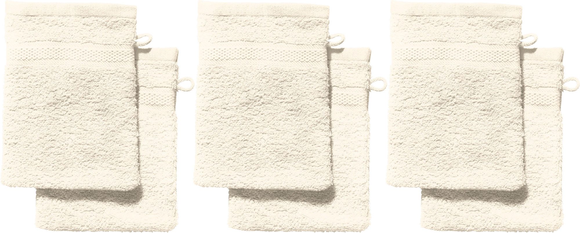 REDBEST Waschhandschuh Waschhandschuh "Chicago" 6er-Pack, Frottier, Walk-Frottier Uni