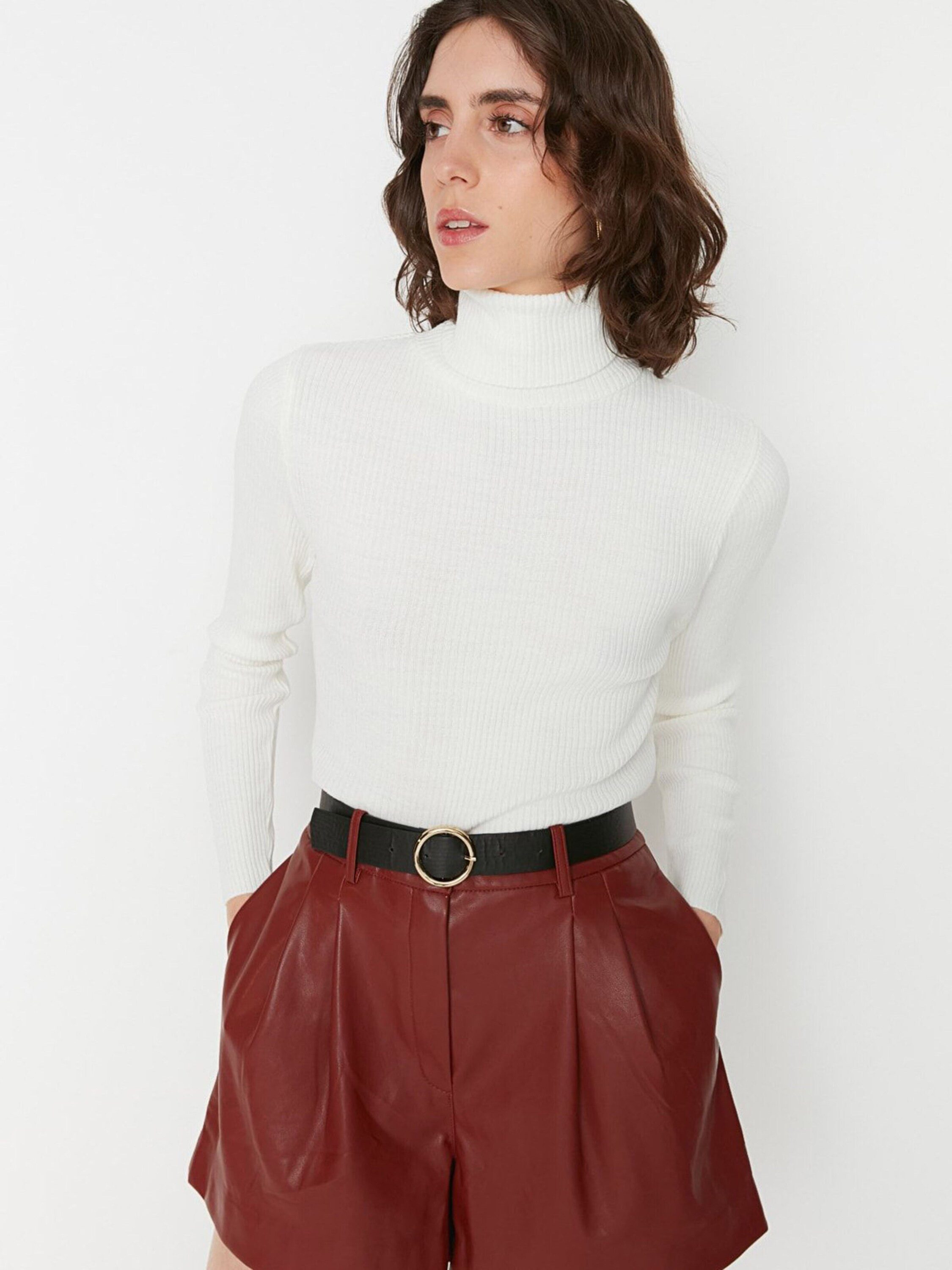 Trendyol Rollkragenpullover (1-tlg) Plain/ohne Details