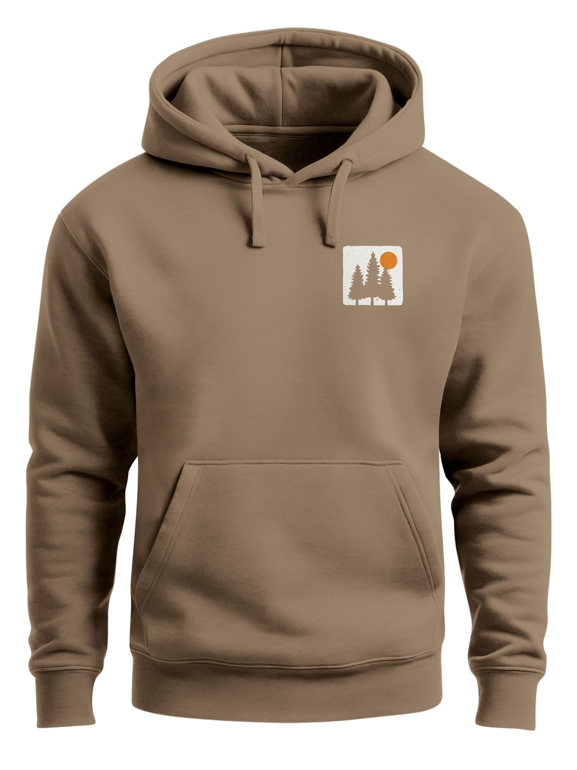 Neverless Hoodie Herren Hoodie mit Bäumen günstig online kaufen