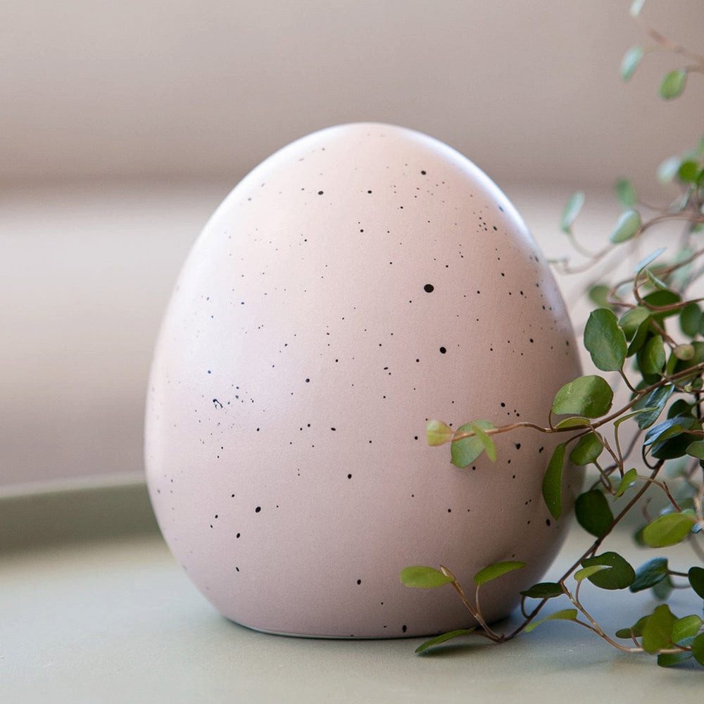 Storefactory Dekoobjekt Osterei aus Keramik in rosa gesprenkelt für deine Osterdeko