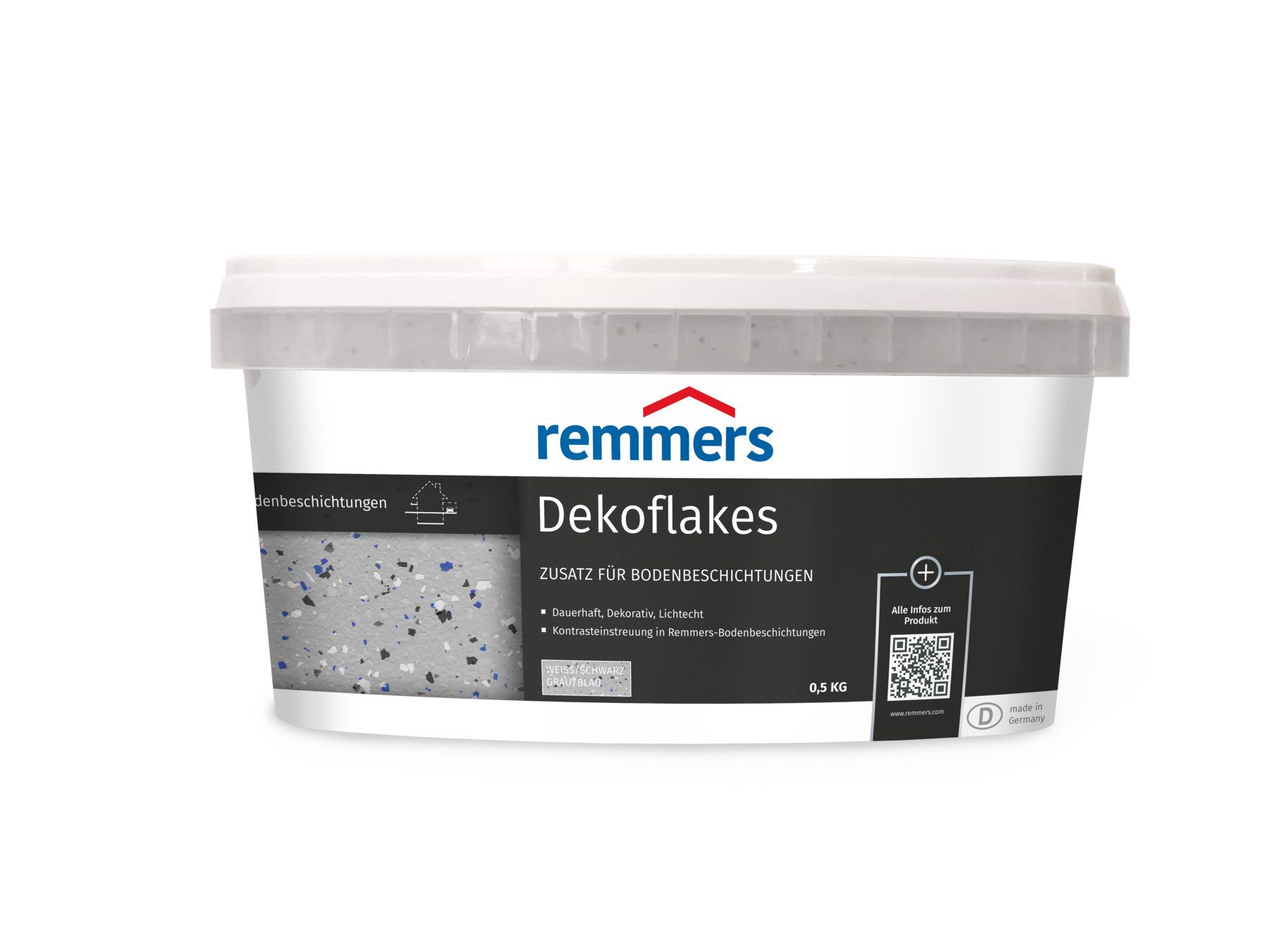 Effekt-Zusatz Dekoflakes anthrazit Farbzusatz 0,5 kg