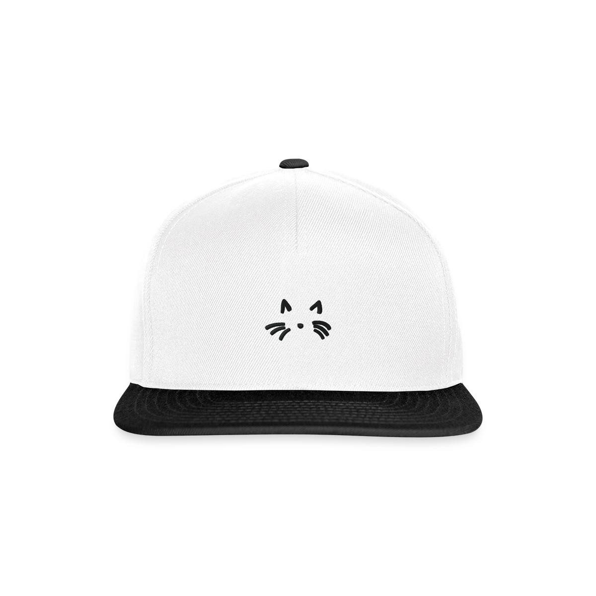 Spreadshirt Snapback Cap Katzen Gesicht Snapback Cap (1-St)