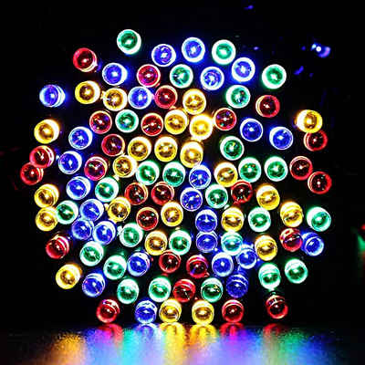 Daskoo LED-Lichterkette Solar Lichterkette Beleuchtung Kette 11M/22M/26M Party Garten Deko, 100-flammig, Wasserdicht