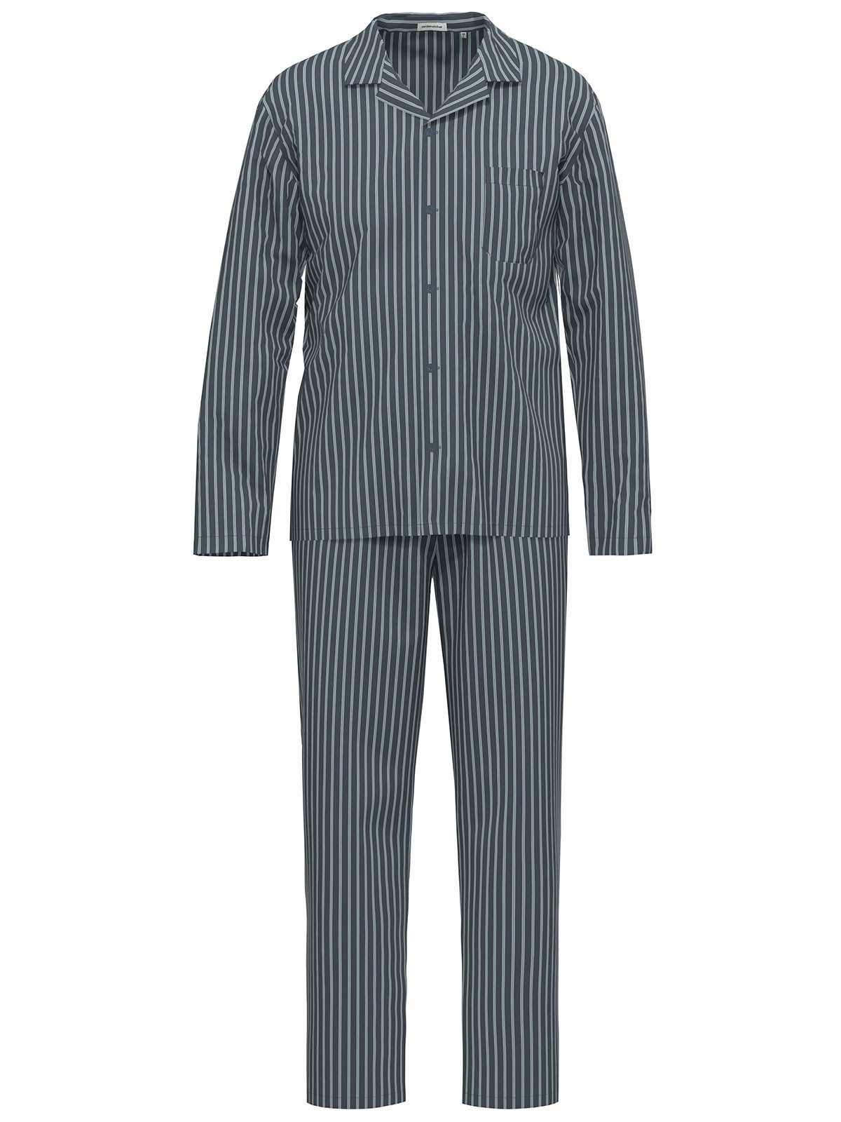 Seidensticker schwarze Rose Pyjama Herren Schlafanzug lang (Stück, 1 tlg)